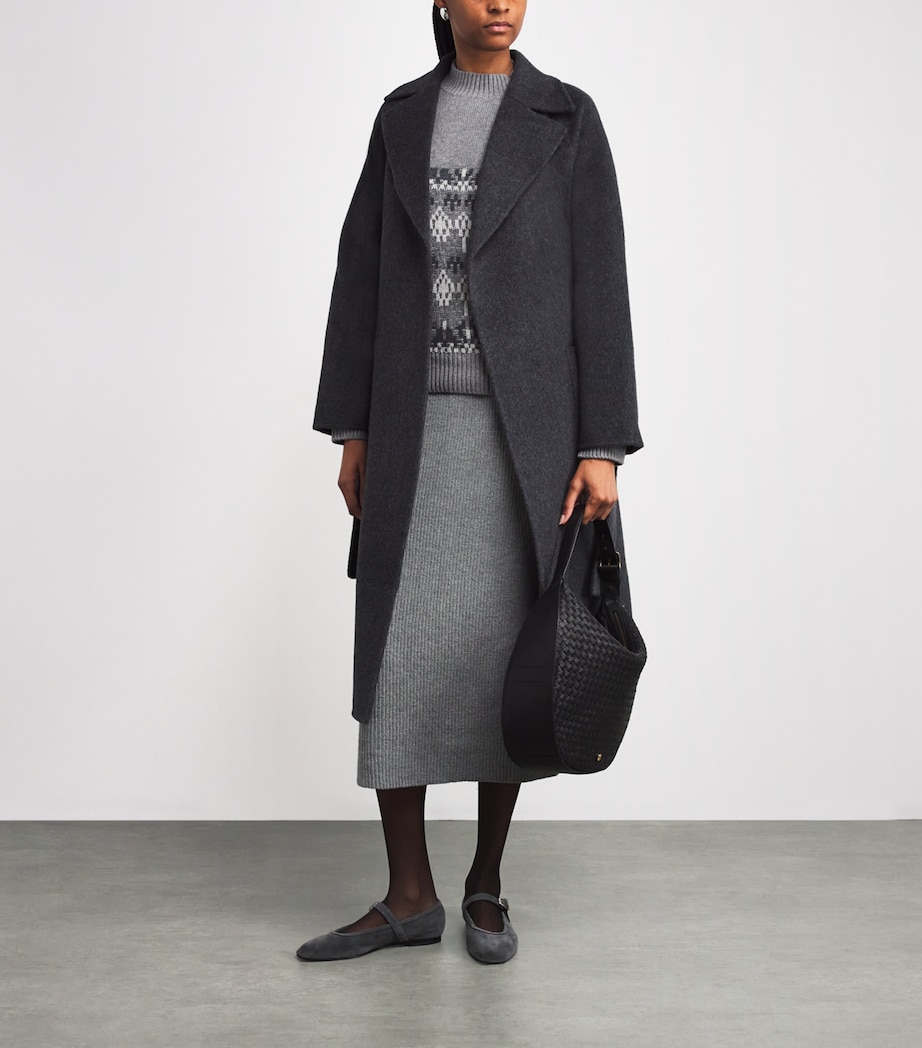 Lambswool-Blend Ribbed Midi Skirt 3530 M GREY MEL Image 2