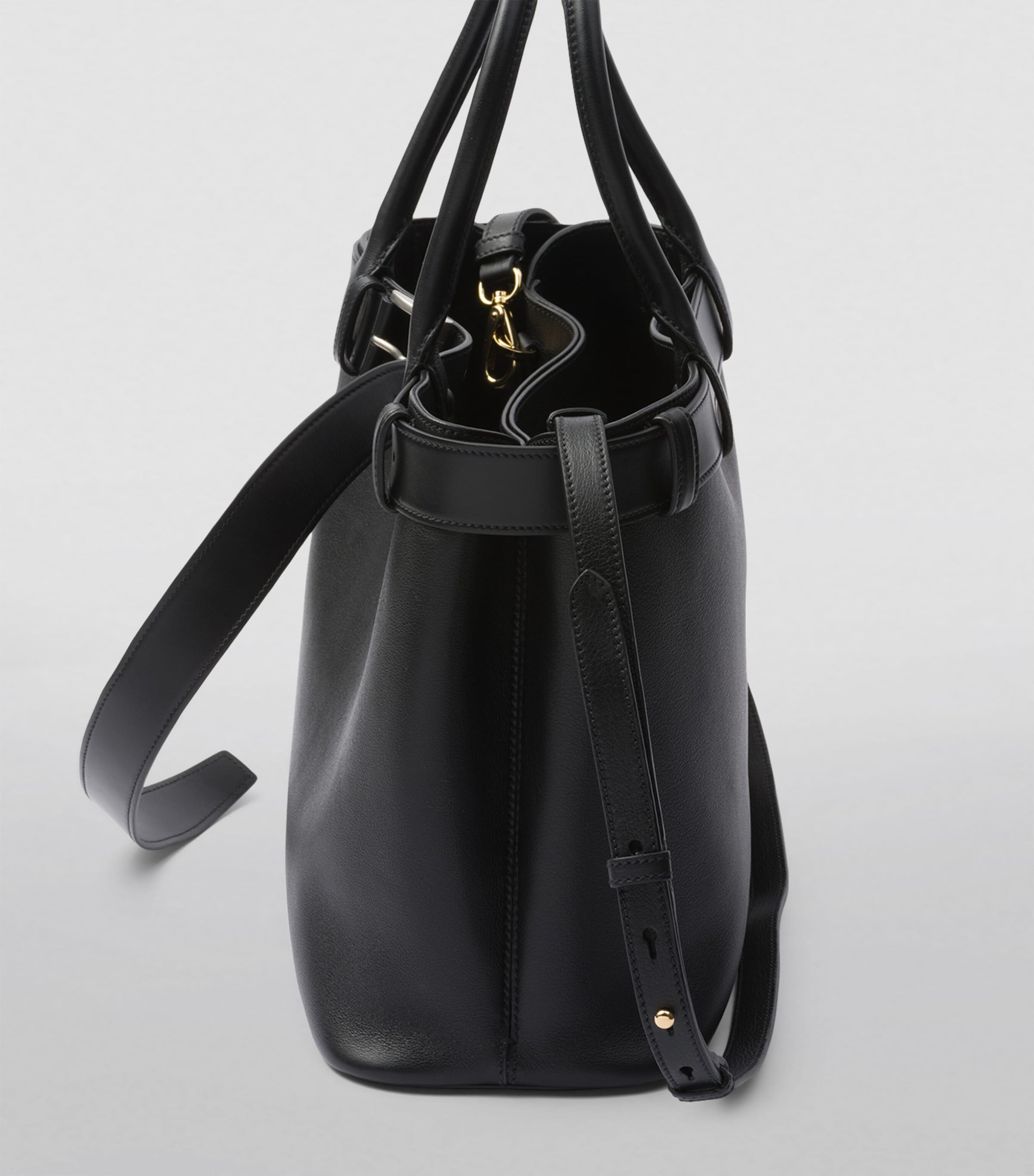Large Leather Buckle Tote Bag F0002 Image 5