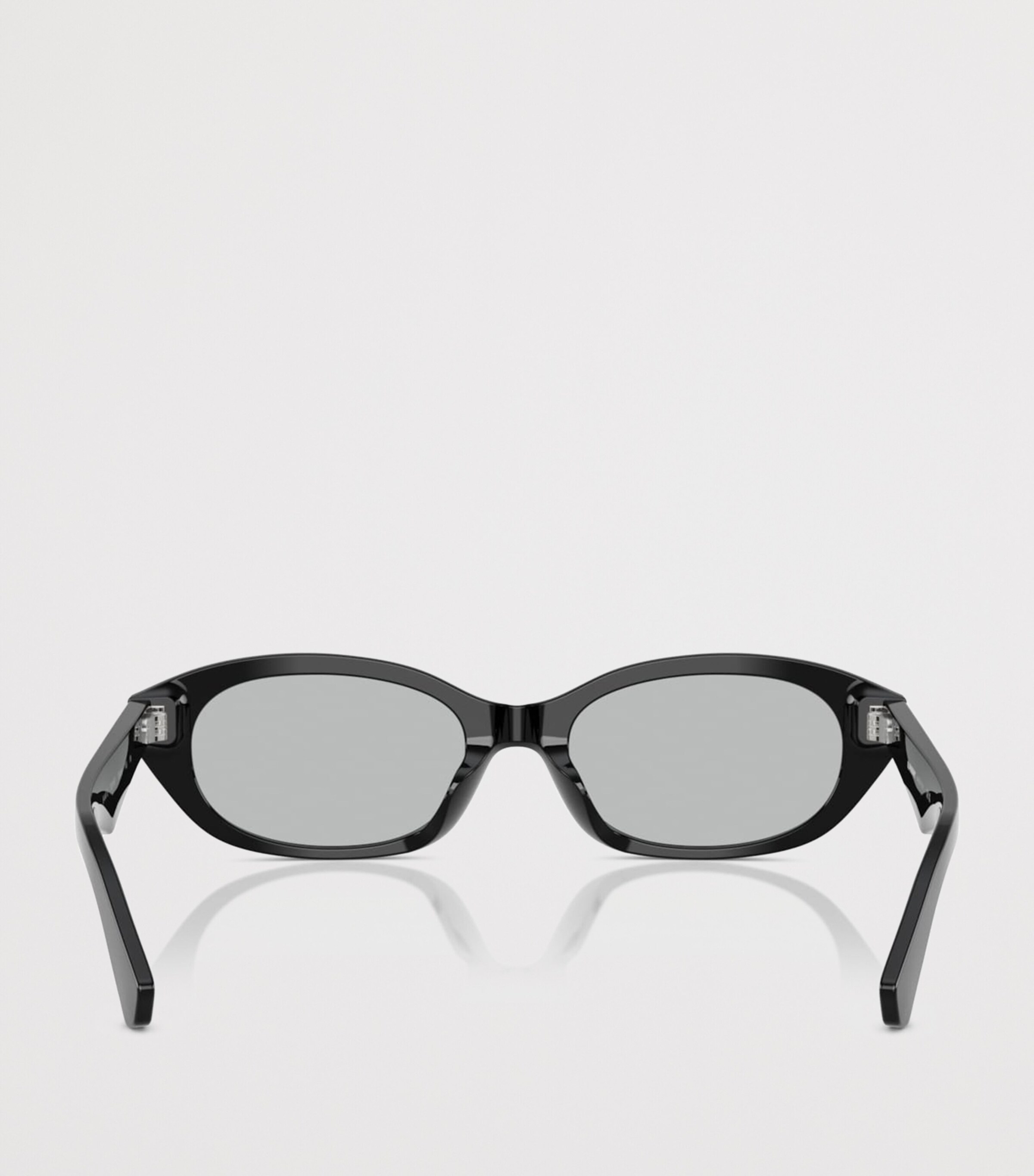 Burberry Acetate Oval Sunglasses Black Image 4