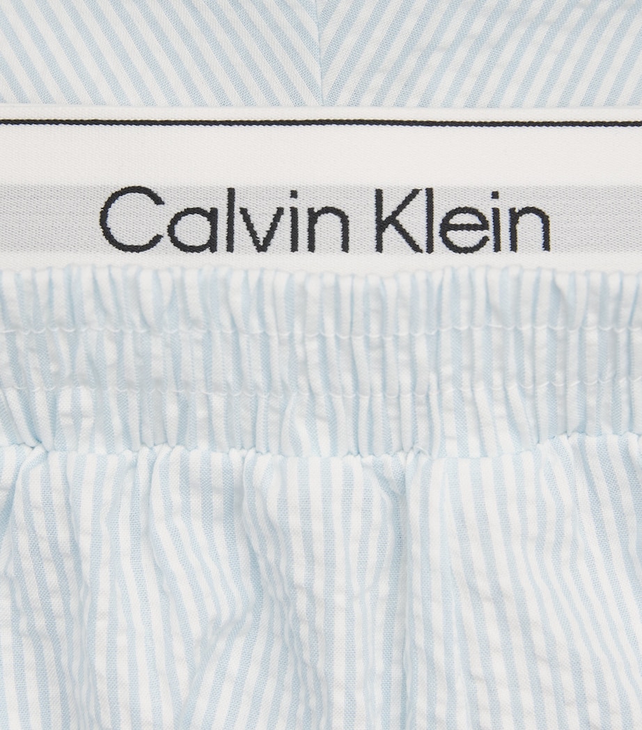 Calvin Klein Mens Cotton Seersucker Stripe Pyjama Bottoms Dime Ballad Blue Image 4
