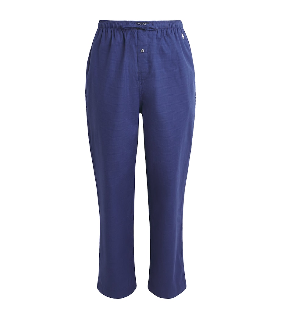 Cotton Check Pyjama Trousers OUTBACK GREEN STRIPE Image 5