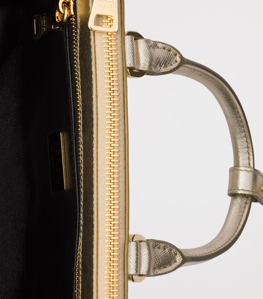 Mini Patent Saffiano Leather Galleria Top-Handle Bag F0846 Image 5