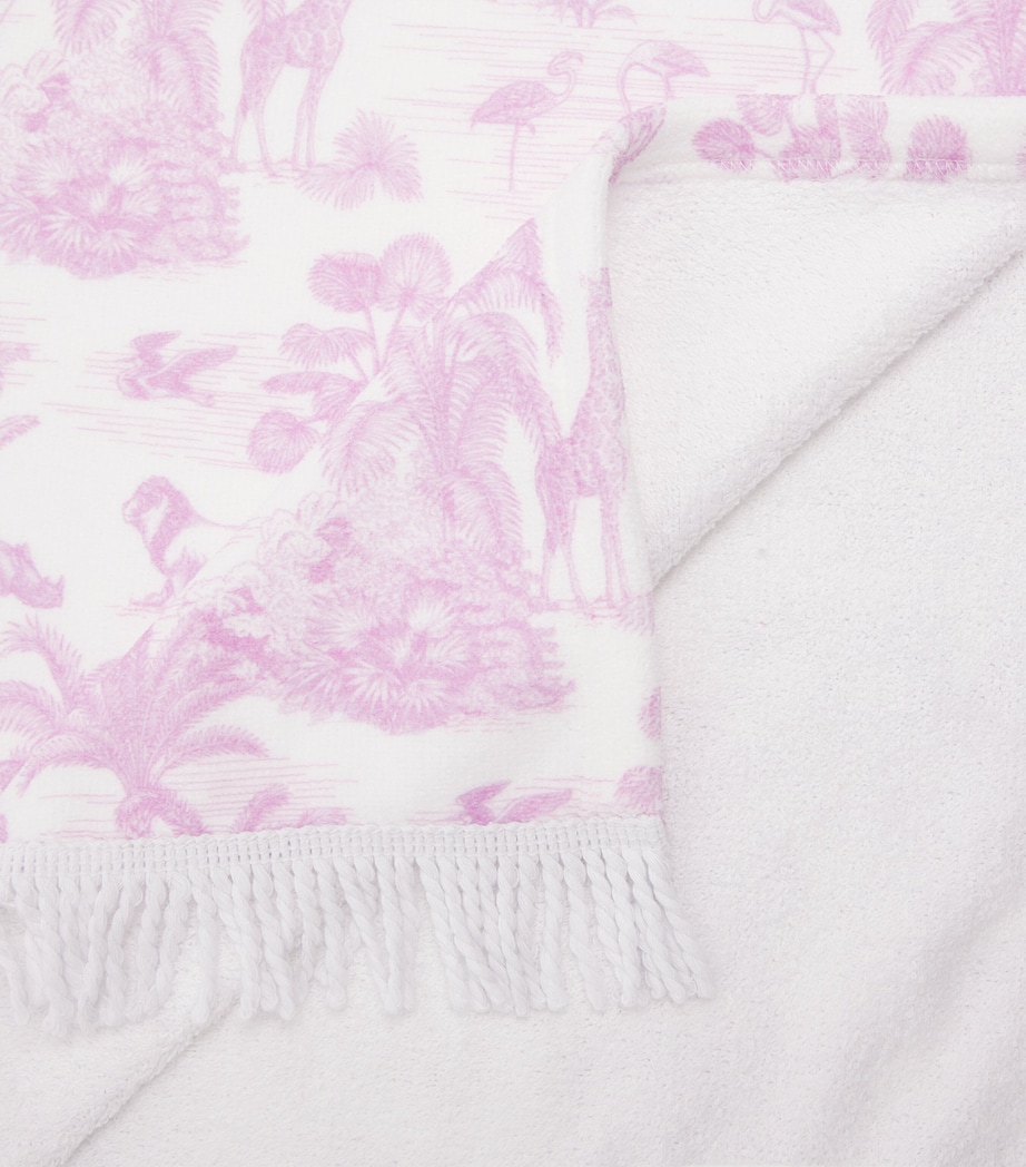 Terry Jungle Print Hooded Poncho JUNGLE LILLAC Image 3