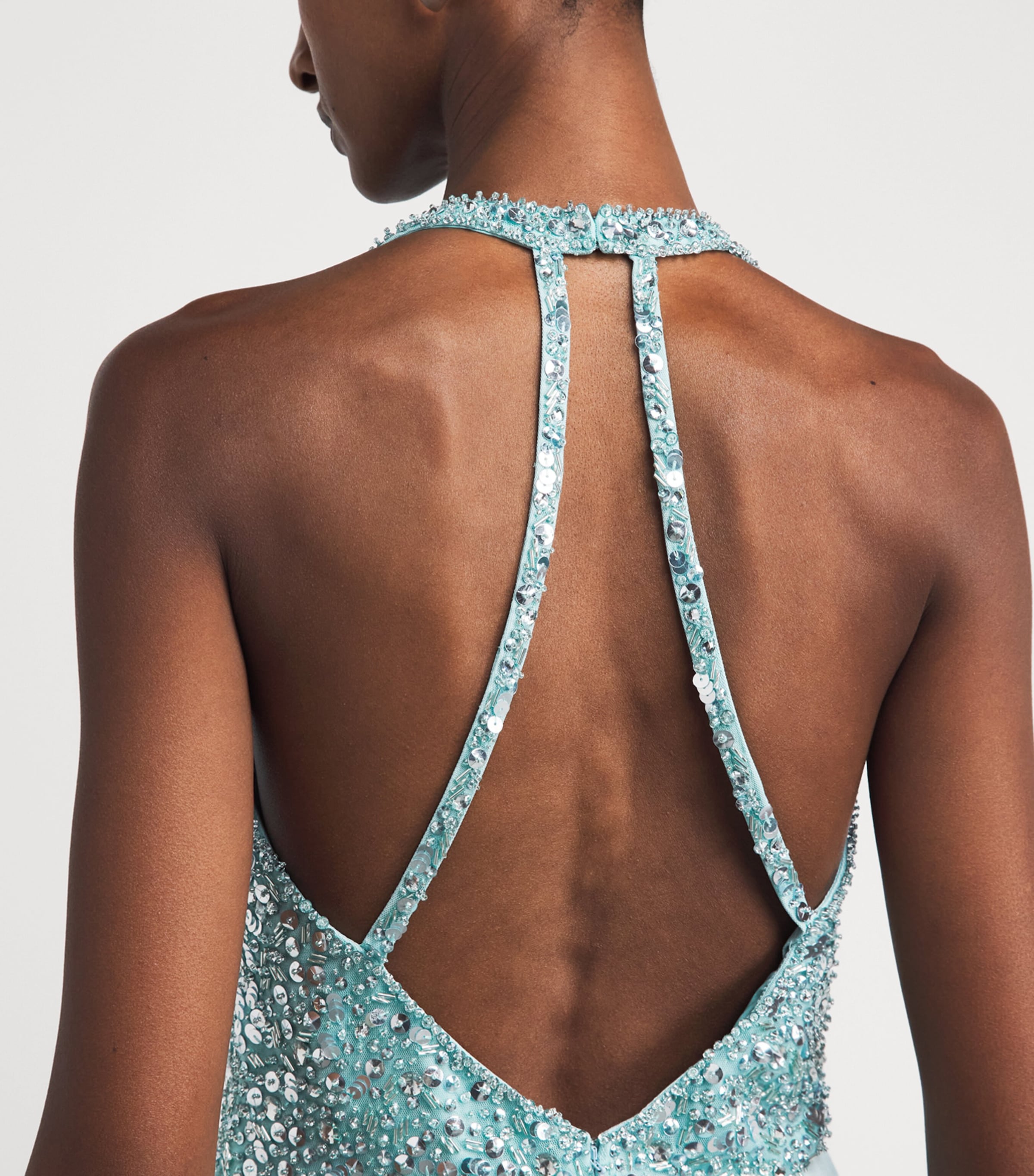 Jenny Packham Womens Embellished Namira Gown Bluebird Image 5