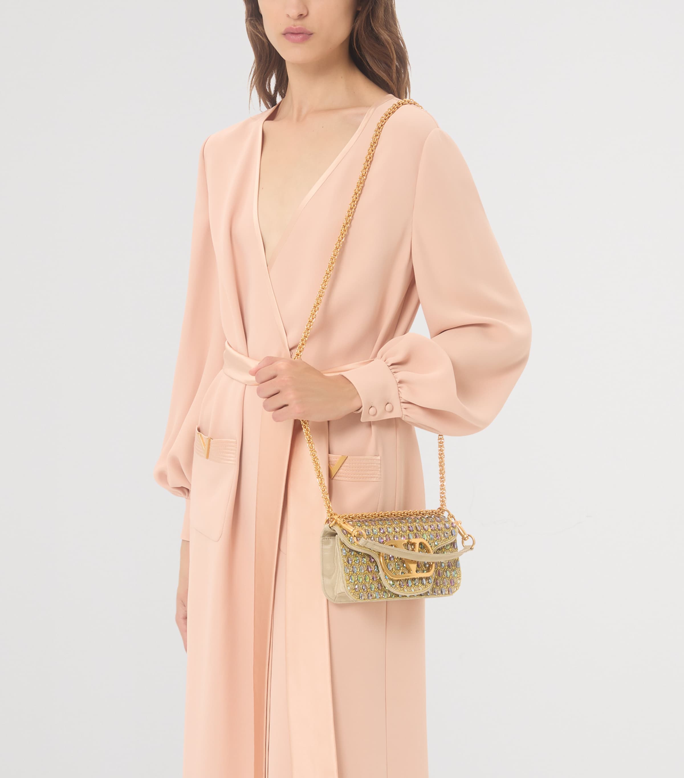 Valentino Garavani Embellished Locò Shoulder Bag Cxt Image 3