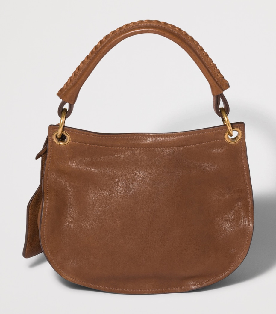 Miu Miu Small Leather Rendez-Vous Shoulder Bag Brown Image 3