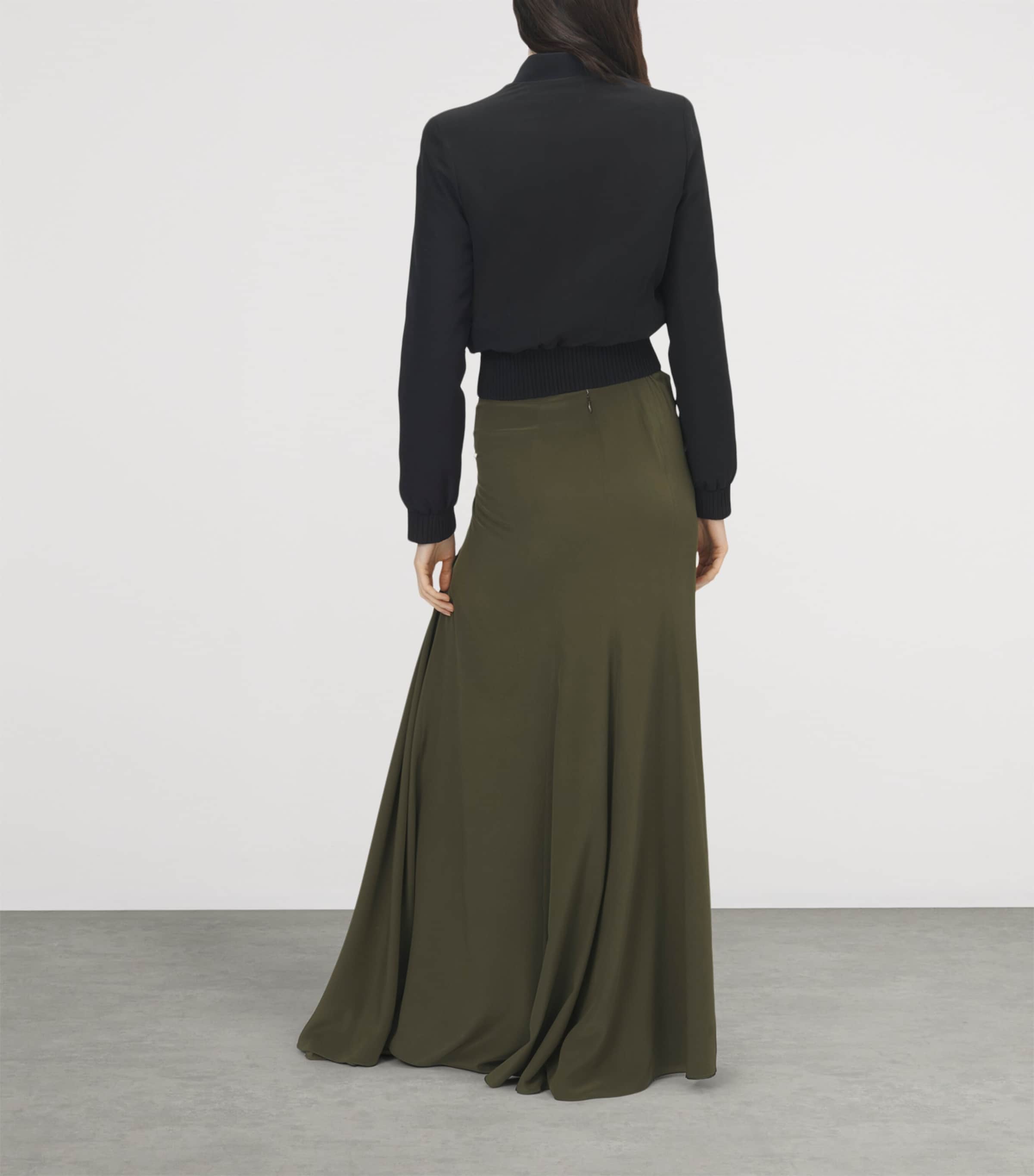 McQueen Womens Silk Bomber Jacket Image 3