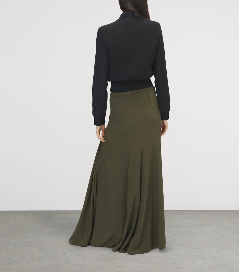 McQueen Womens Silk Bomber Jacket Image 3