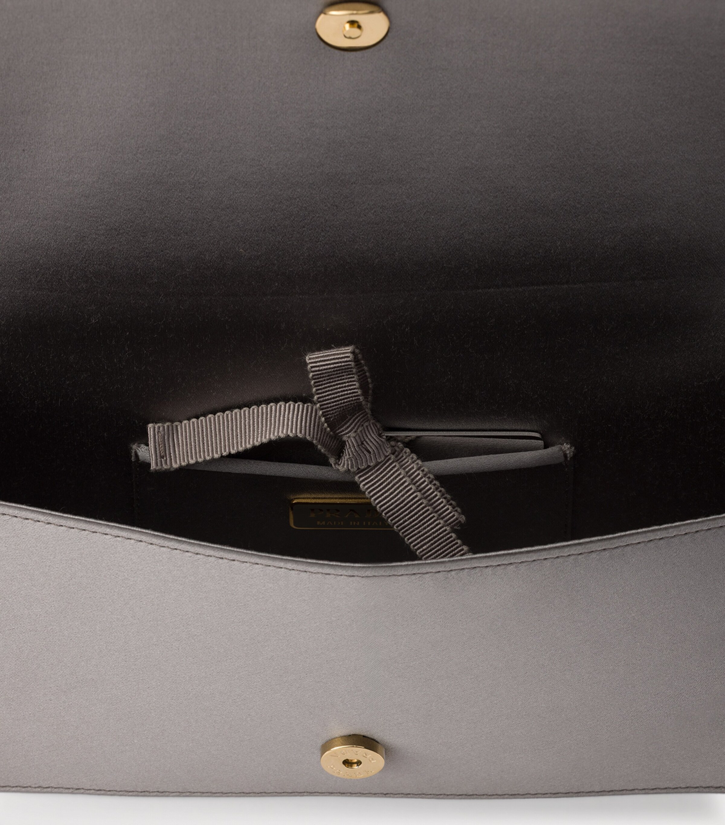 Prada Mini Satin Shoulder Bag Grey Image 4