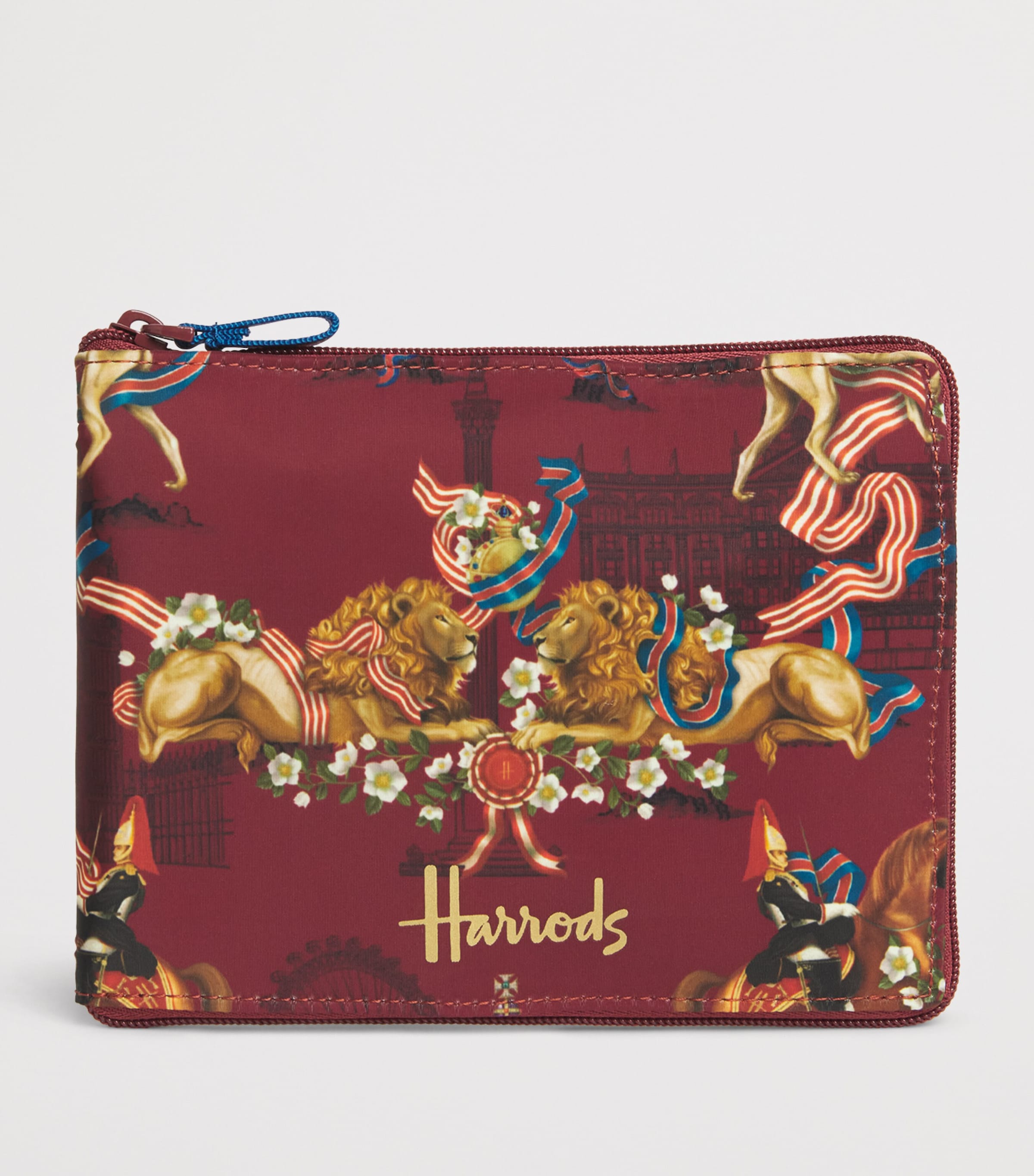 Harrods Great British Pocket Shopper Bag Burgundy Image 3