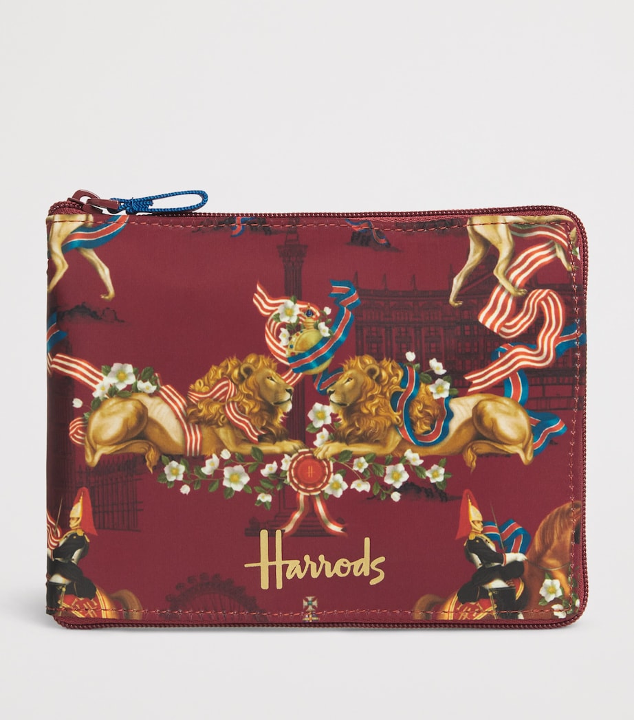 Harrods Great British Pocket Shopper Bag Burgundy Image 3
