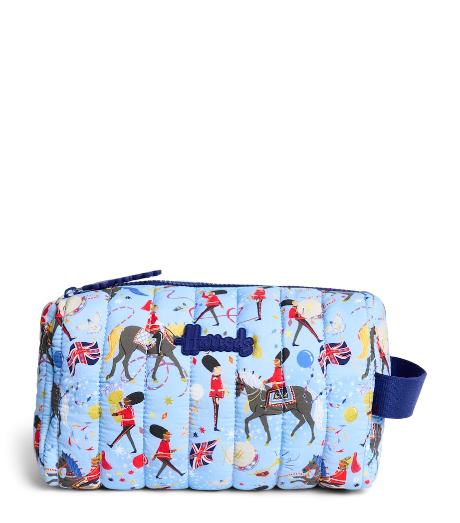 Harrods Quilted Trooping The Colour Wash Bag Cream Image 1
