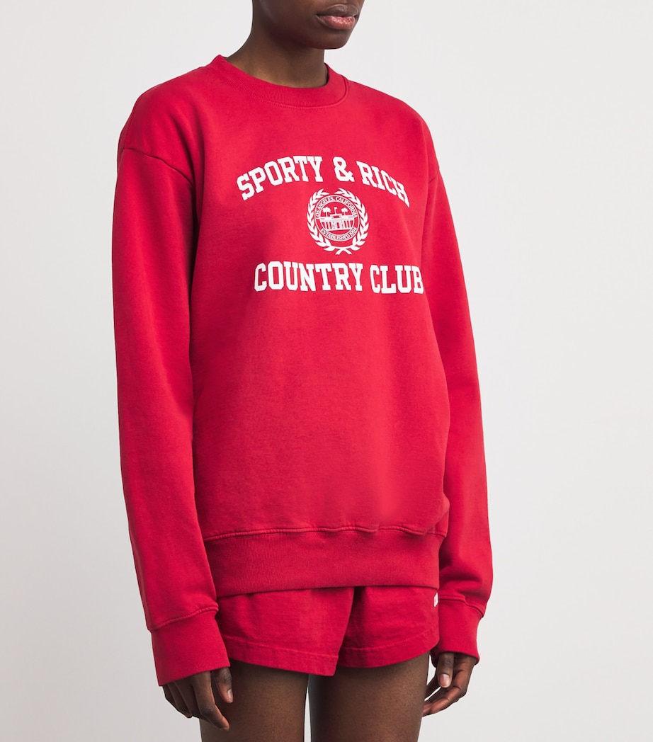 Varsity Crest Sweatshirt RUBY Image 3
