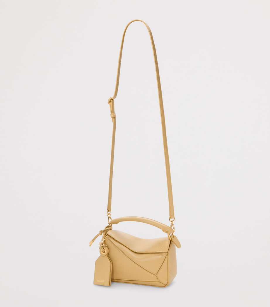 Mini Leather Featherlight Puzzle Top-Handle Bag DARK BUTTER Image 9