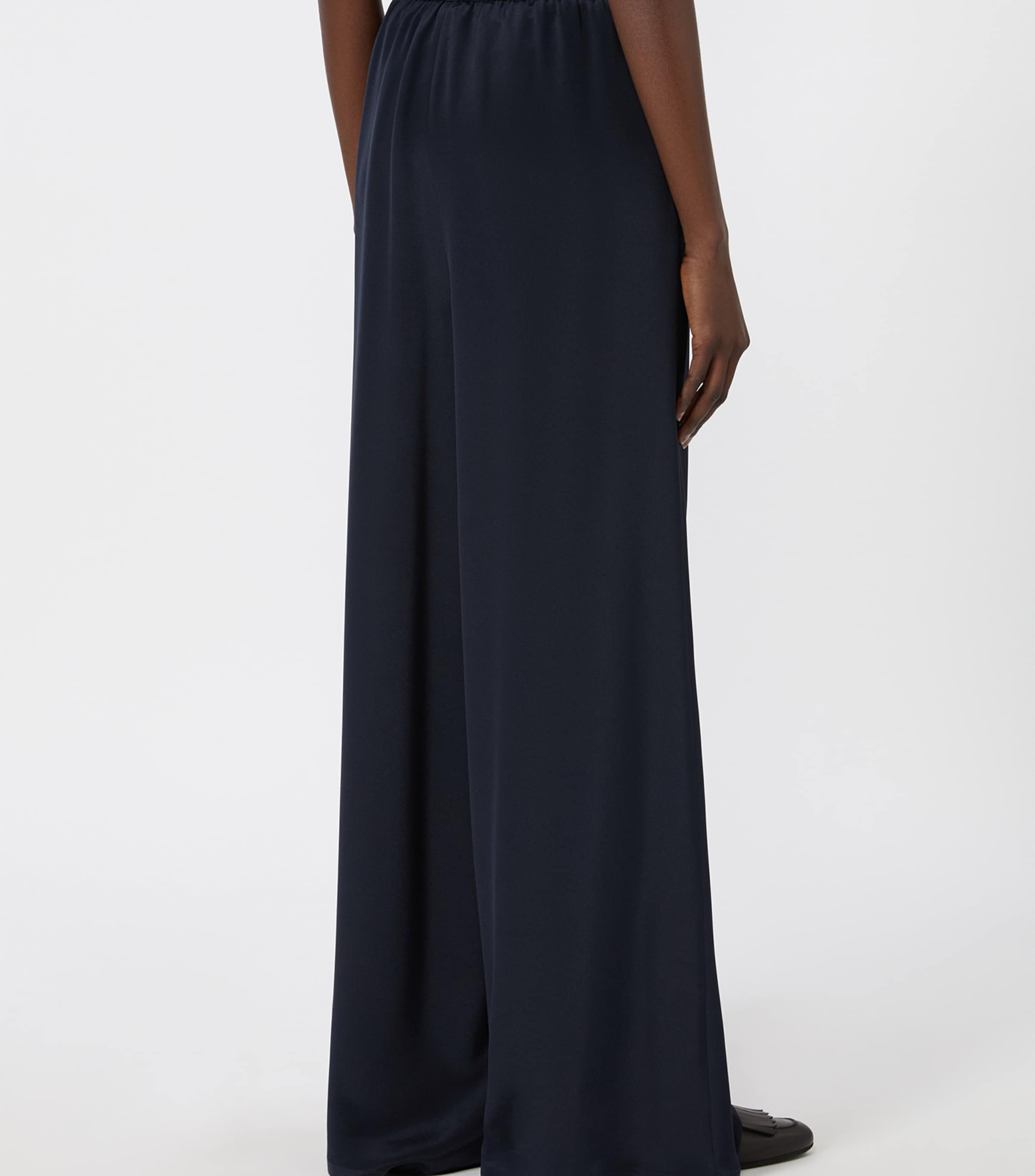 Max Mara Womens Silk Wide-Leg Trousers Ultramarine Image 4