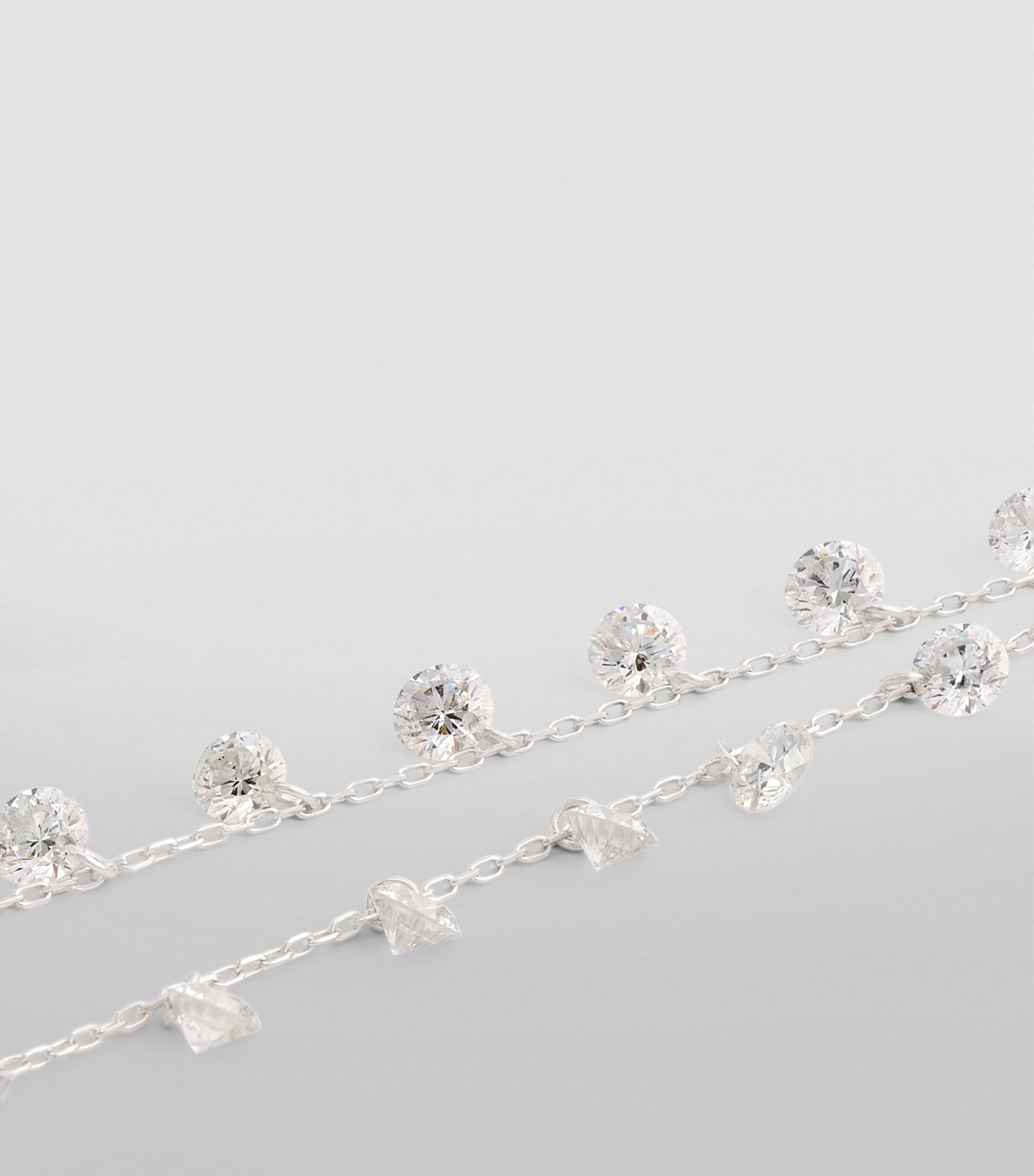 White Gold and Diamond 31-Stone Danaé Chain Necklace WHITE GOLD Image 6