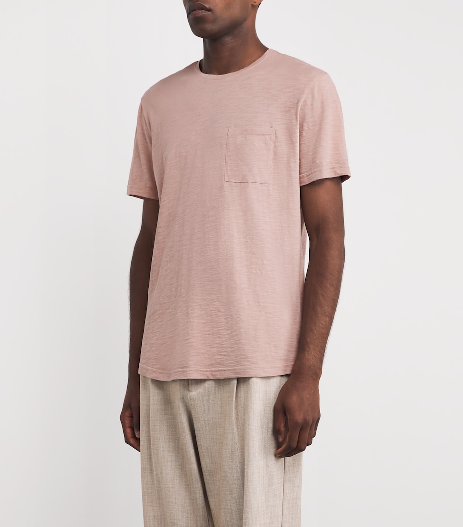 Cotton Kenneth Crew T-Shirt PALE ROSE Image 3