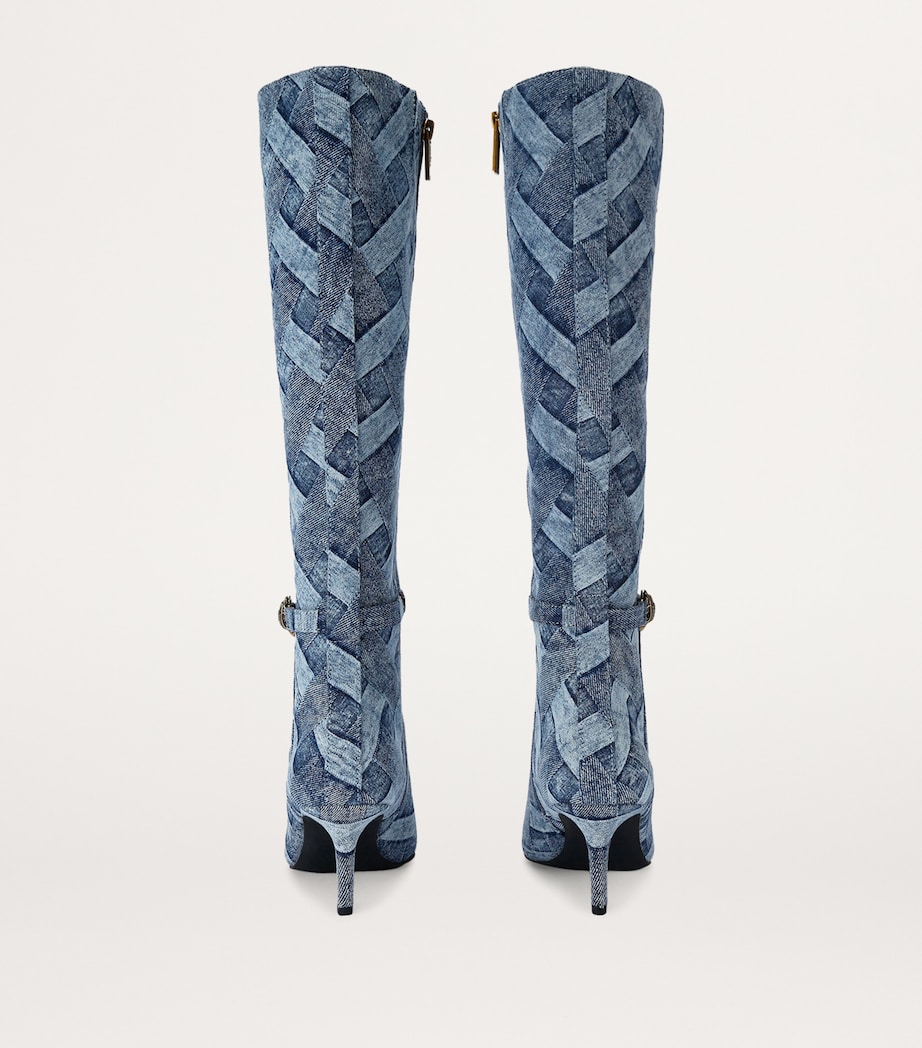 Kurt Geiger London Denim Kensington Flexi Knee-High Boots Denim Image 2