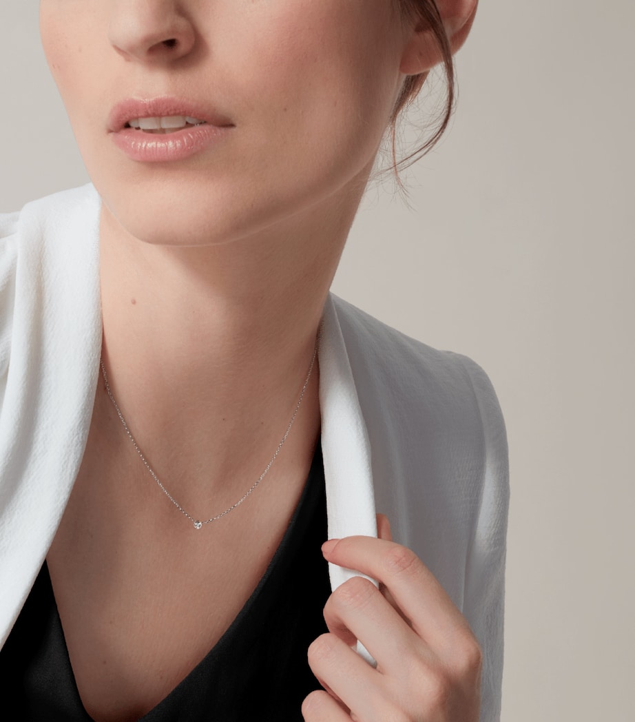 Extra-Small White Gold and Diamond Cartier d'Amour Necklace WHITE GOLD Image 2