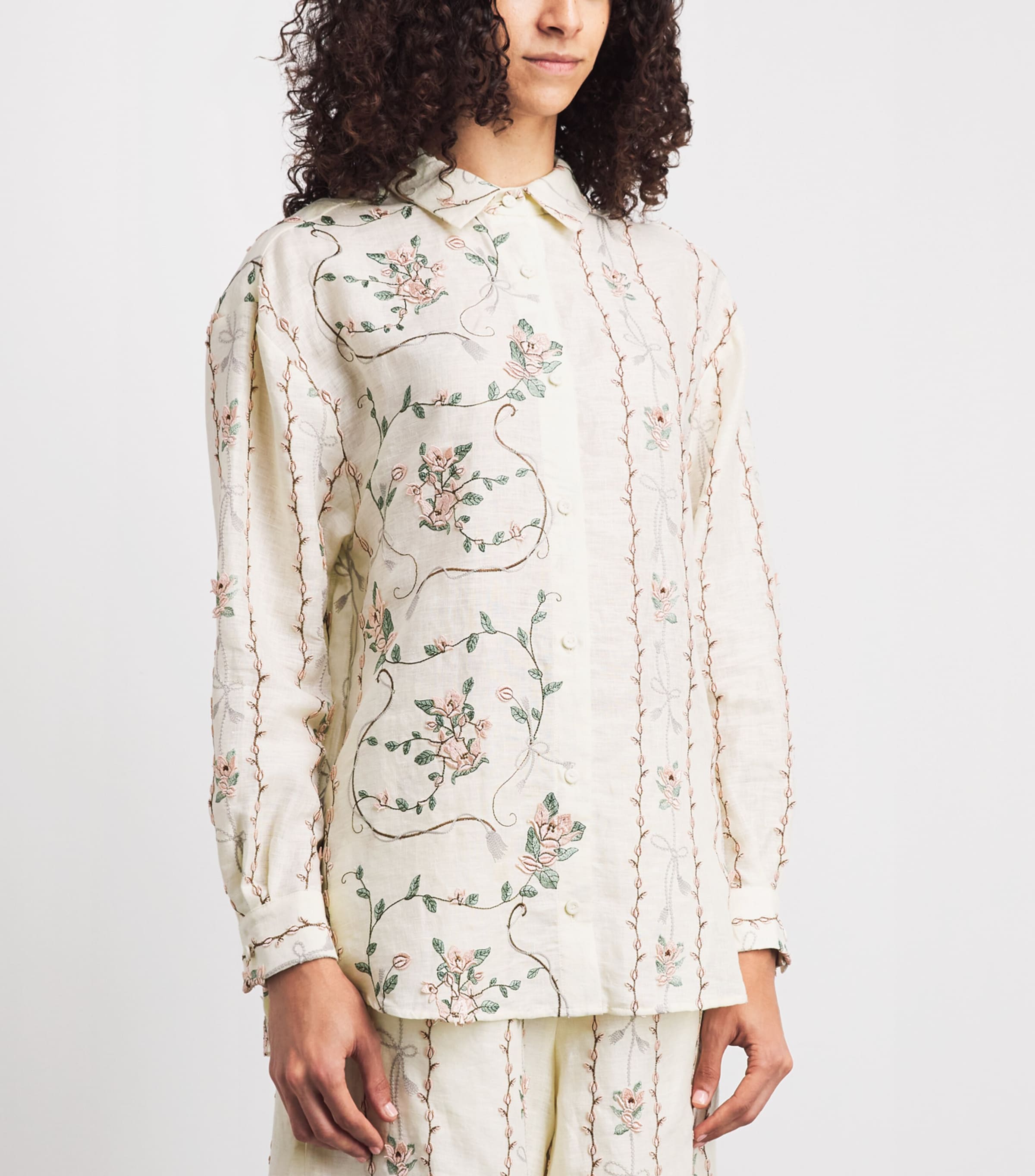 Agua By Agua Bendita Womens Linen Cecilia Navegante Shirt Image 4