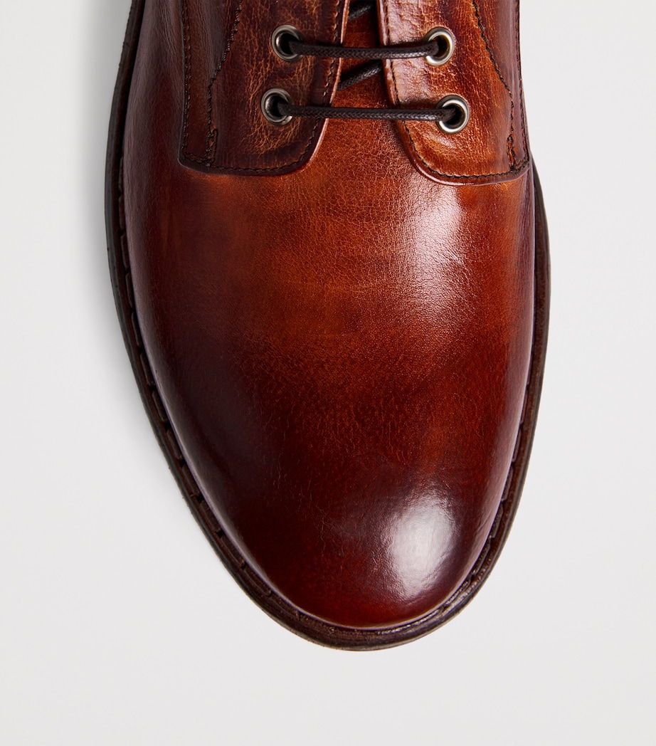 Buffalo Leather Derby Shoes CAMMELLO Image 5