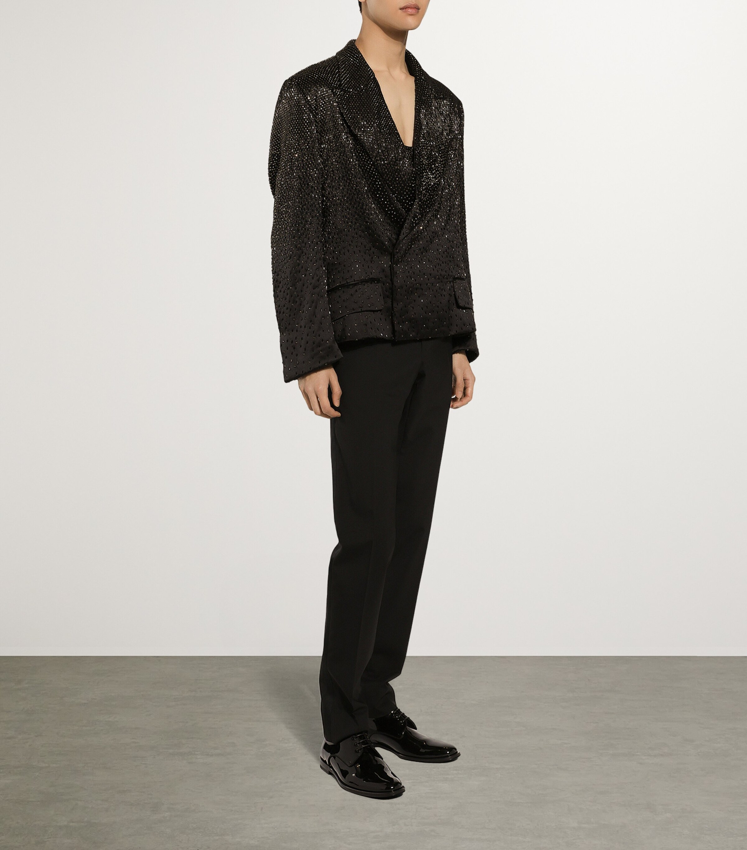 Embellished Satin Suit Jacket S9000-MULTI Image 6