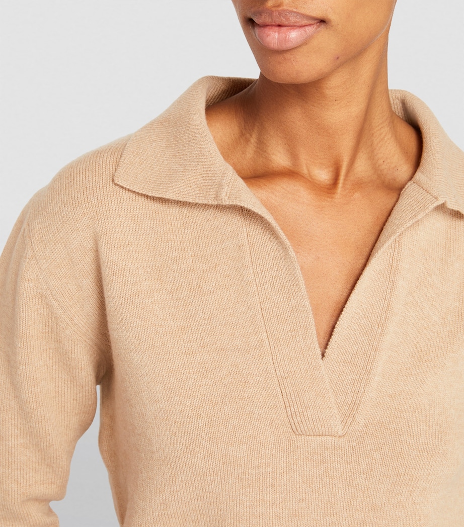 Yves Salomon Womens Wool-Cashmere Collared Sweater Image 6
