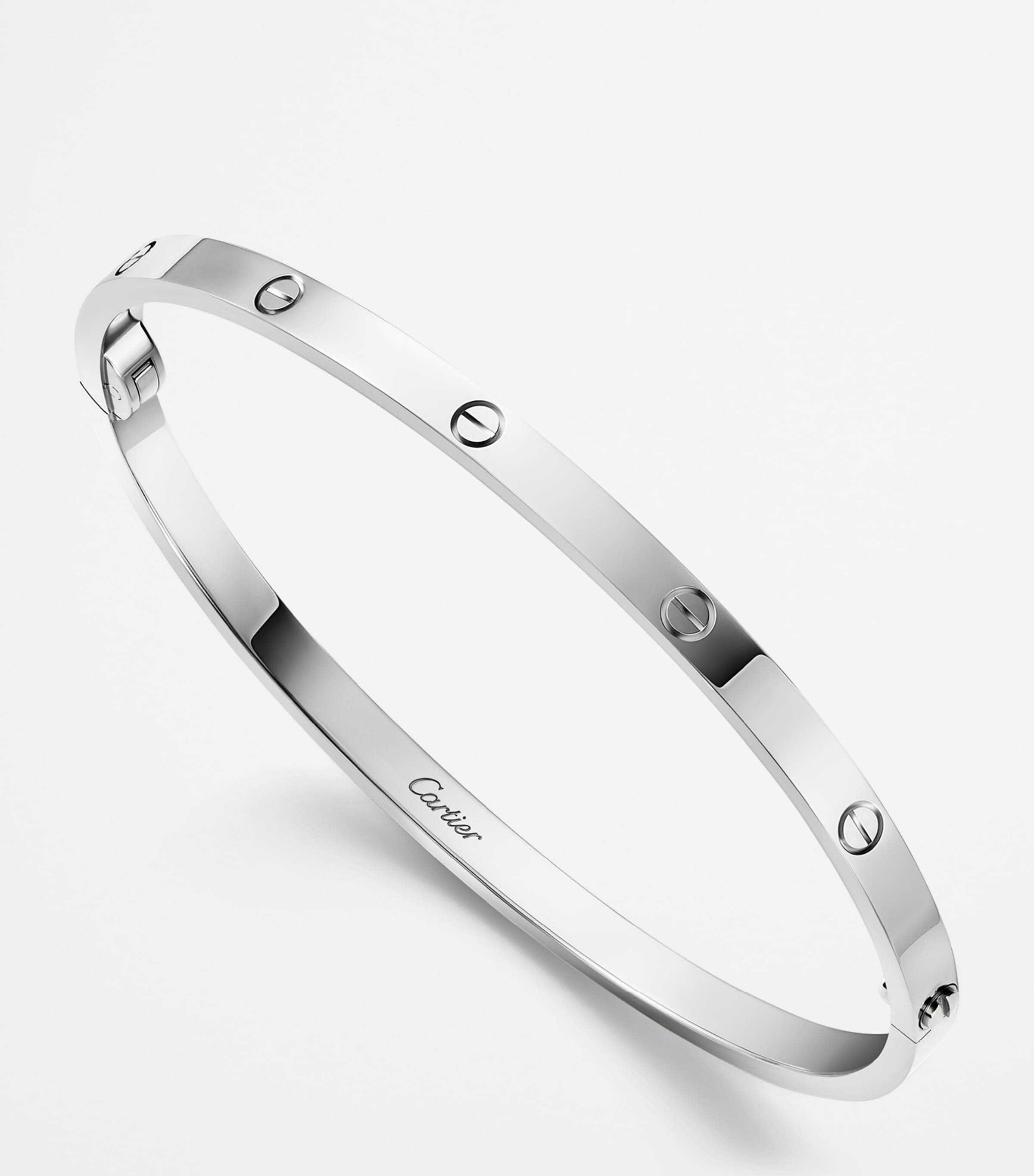 LOVE Small White Gold Bracelet WHITE GOLD Image 5
