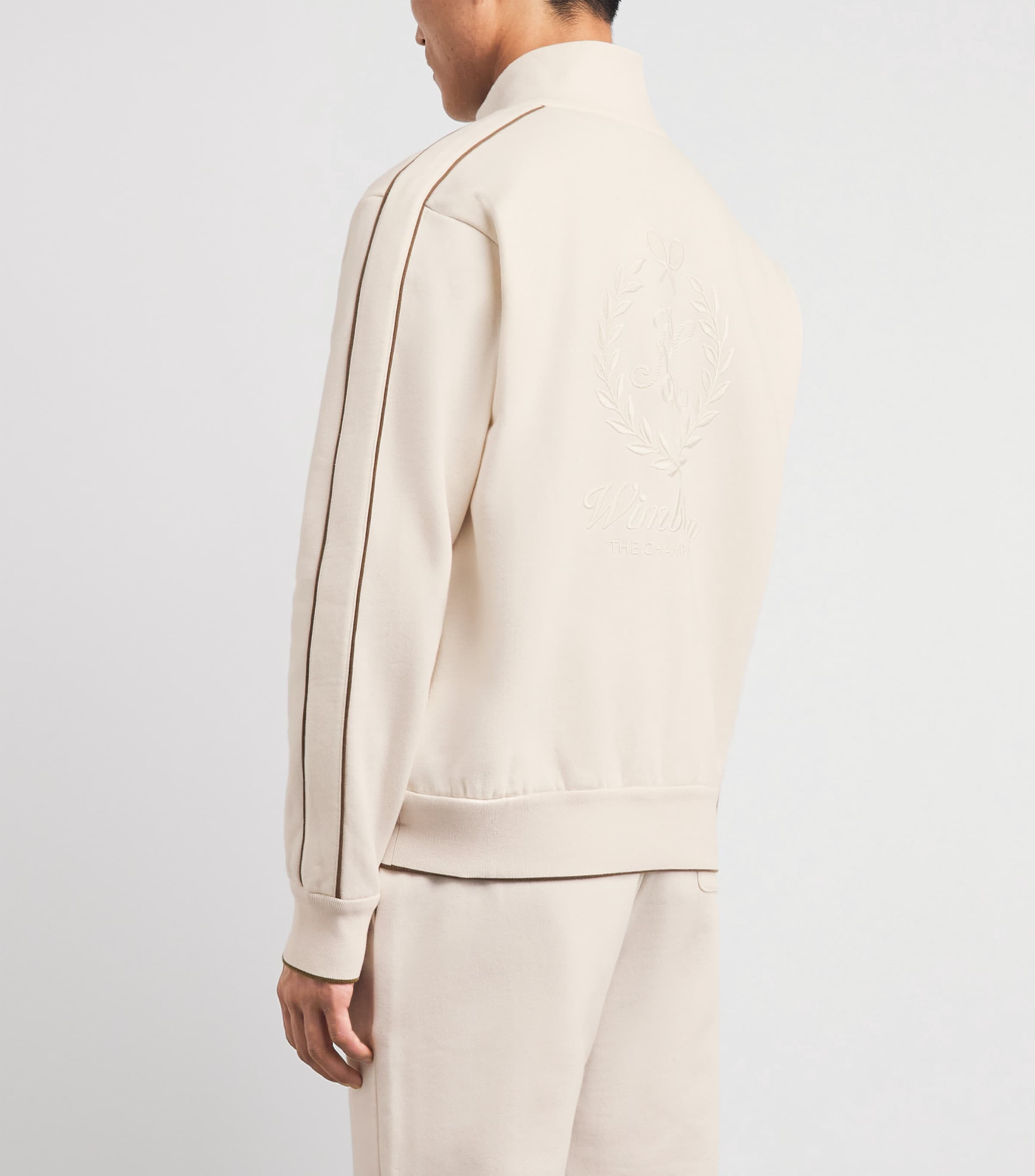 Ralph Lauren Purple Label Mens x Wimbledon Cotton-Cashmere Sweatshirt Cream Image 5