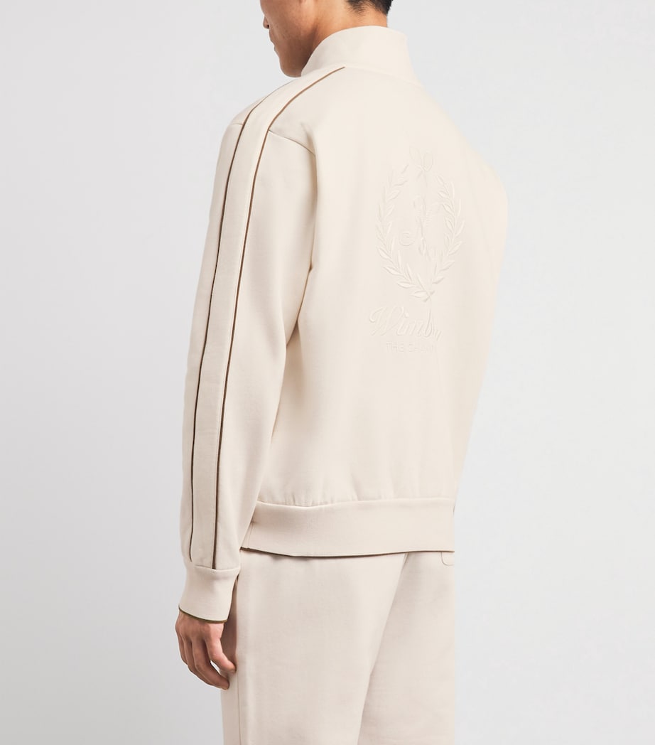 Ralph Lauren Purple Label Mens x Wimbledon Cotton-Cashmere Sweatshirt Cream Image 5
