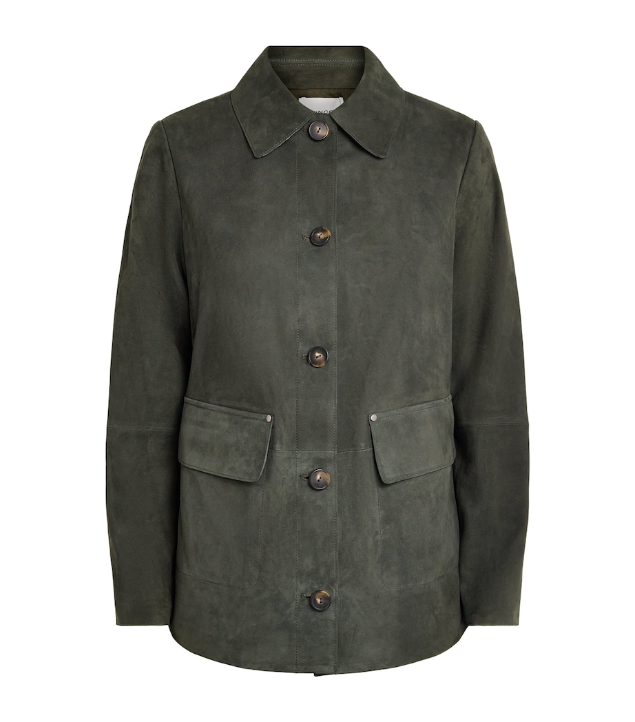 Vince Womens Suede Barn Jacket Dk Thyme Image 1