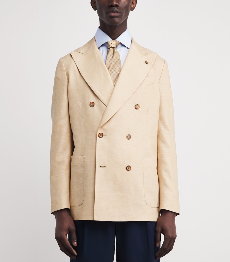 Cashmere-Linen Robert Blazer 2100 YELLOW Image 3