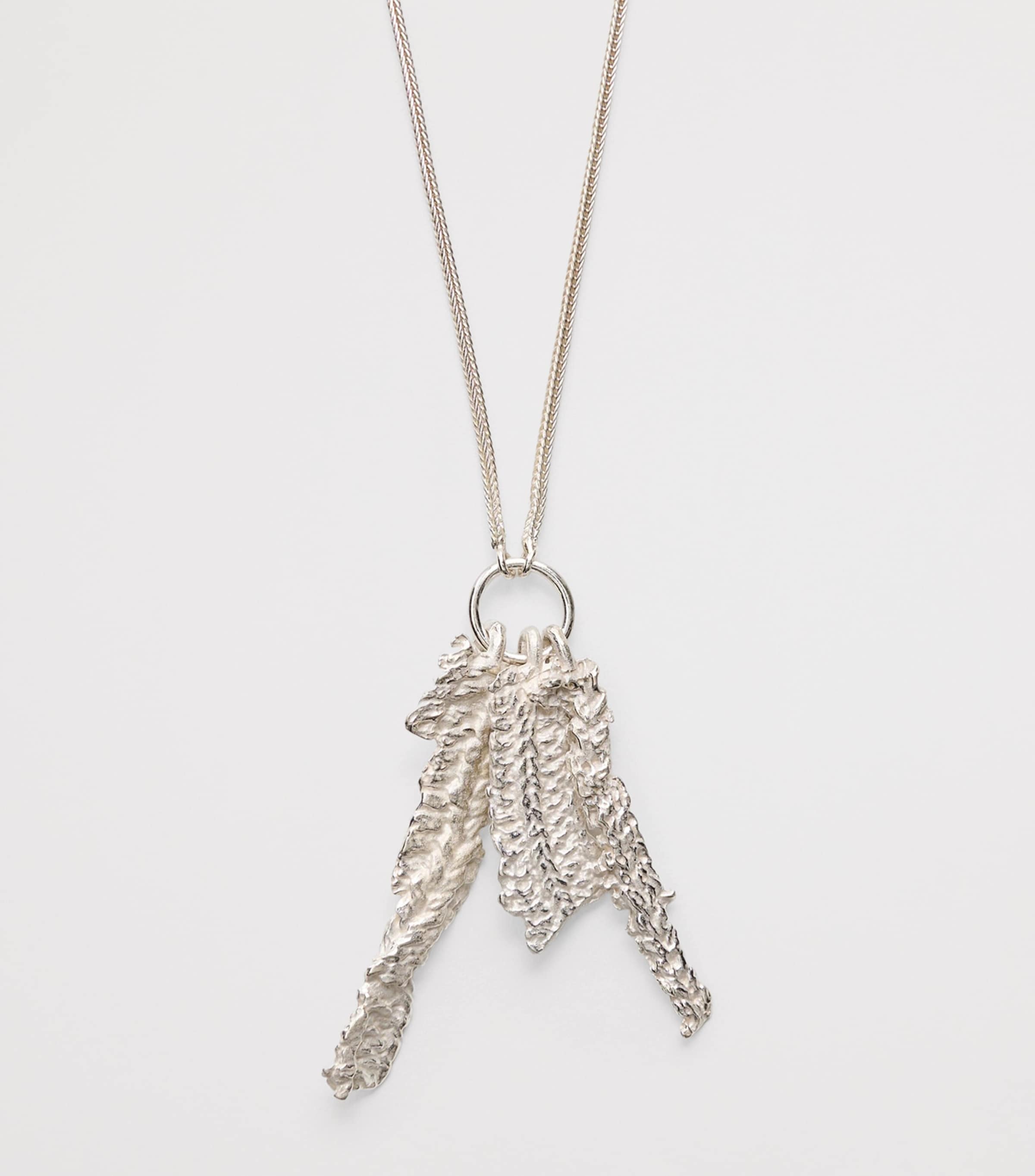 Sterling Silver Knit Necklace FROSTED WHITE SILVER Image 2