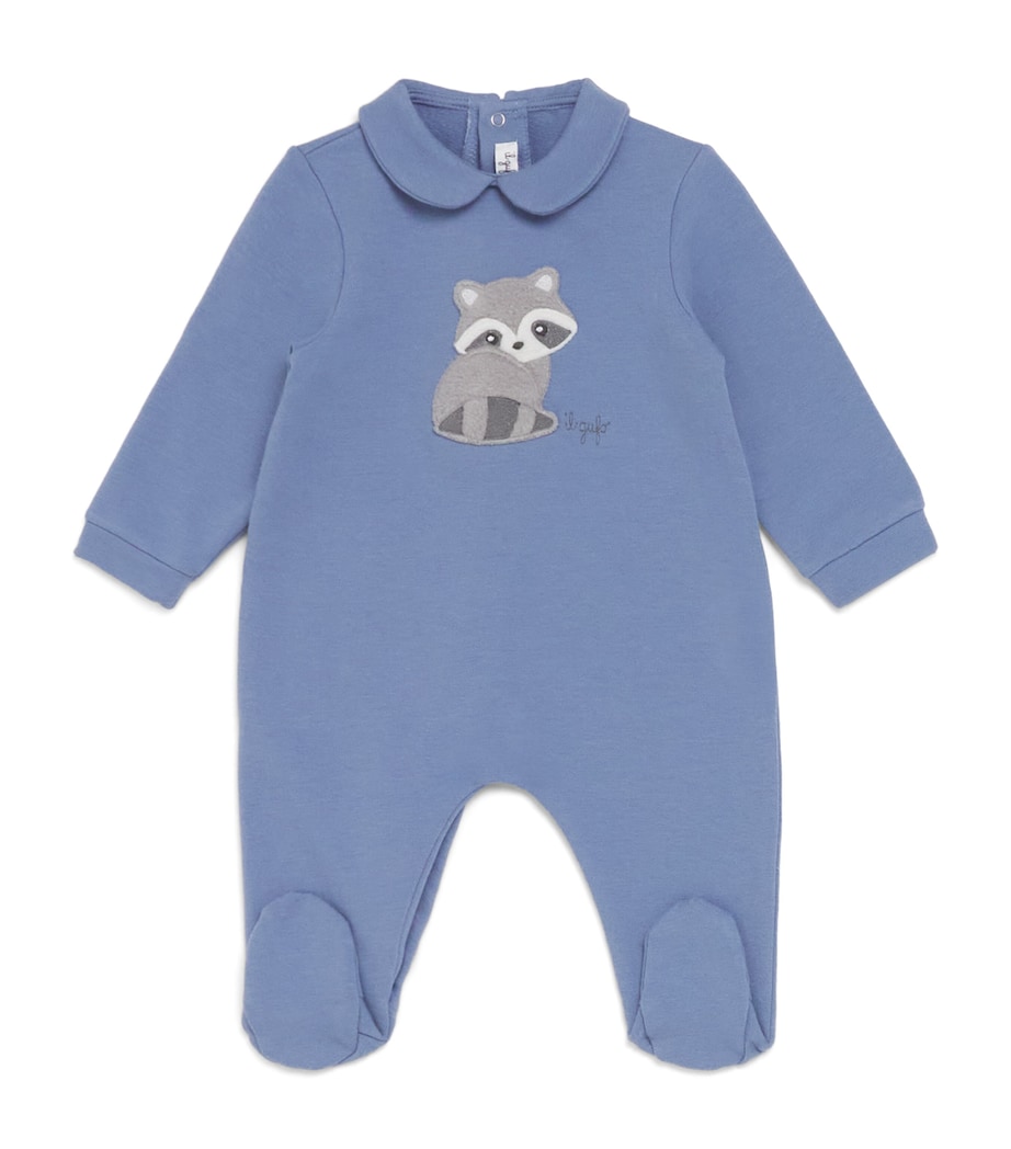 Cotton-Blend Raccoon All-In-One (1-12 Months) 4607AVIATOR/GREY Image 1