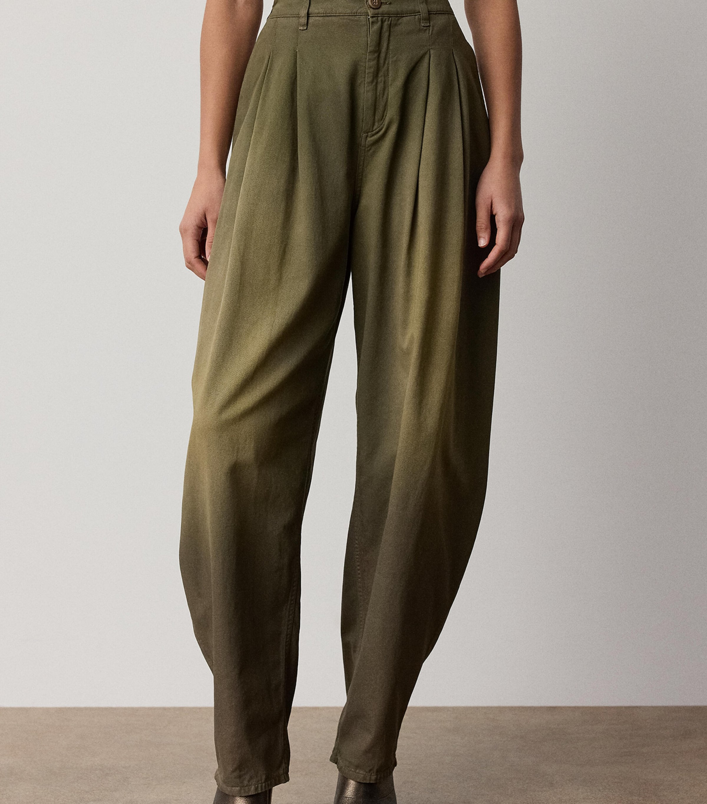 Ralph Lauren Collection Denim Ellen Barrel Chinos Bronze Emerald Image 2