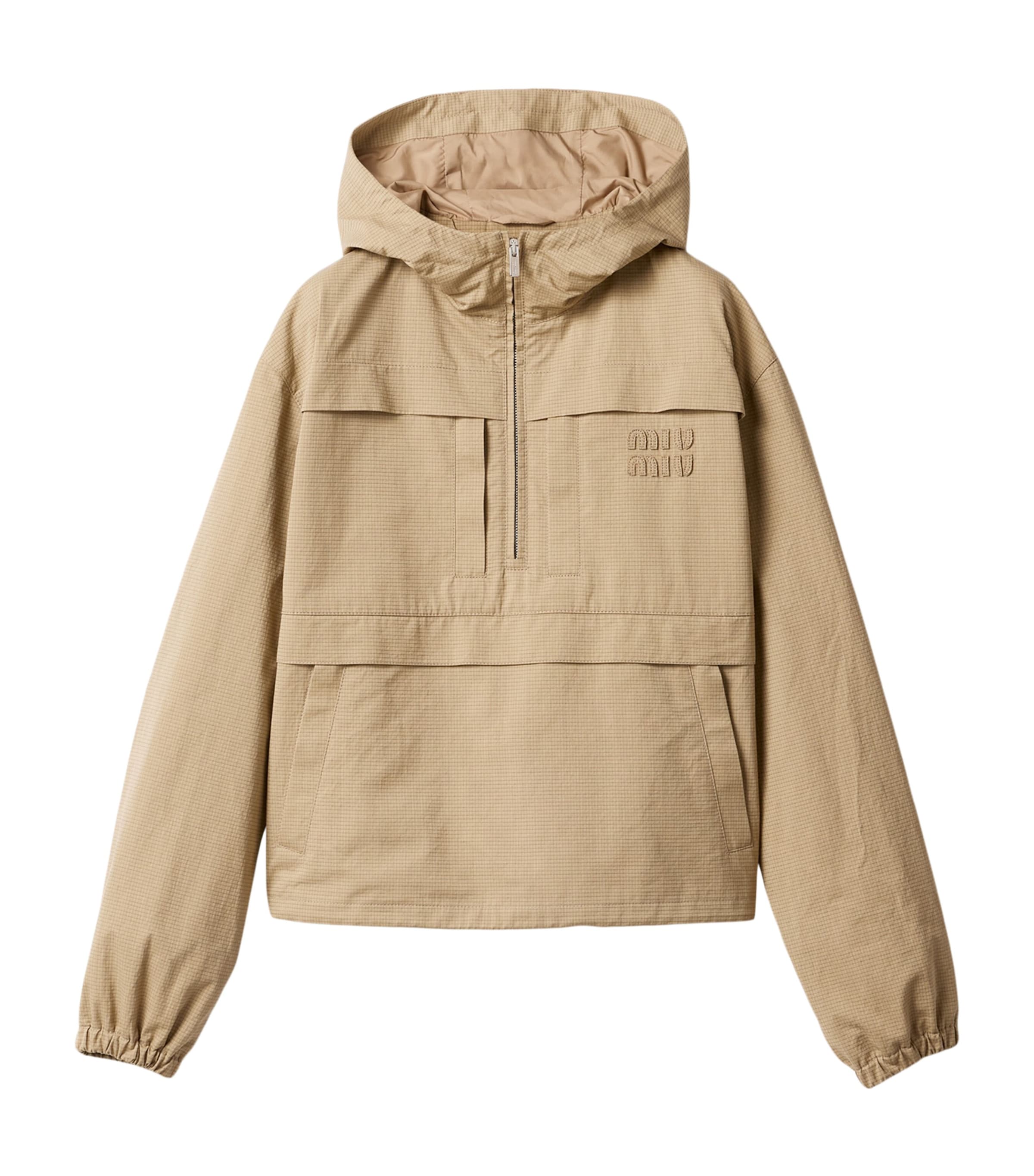 Miu Miu Womens Ripstop Jacket Neutral Image 1