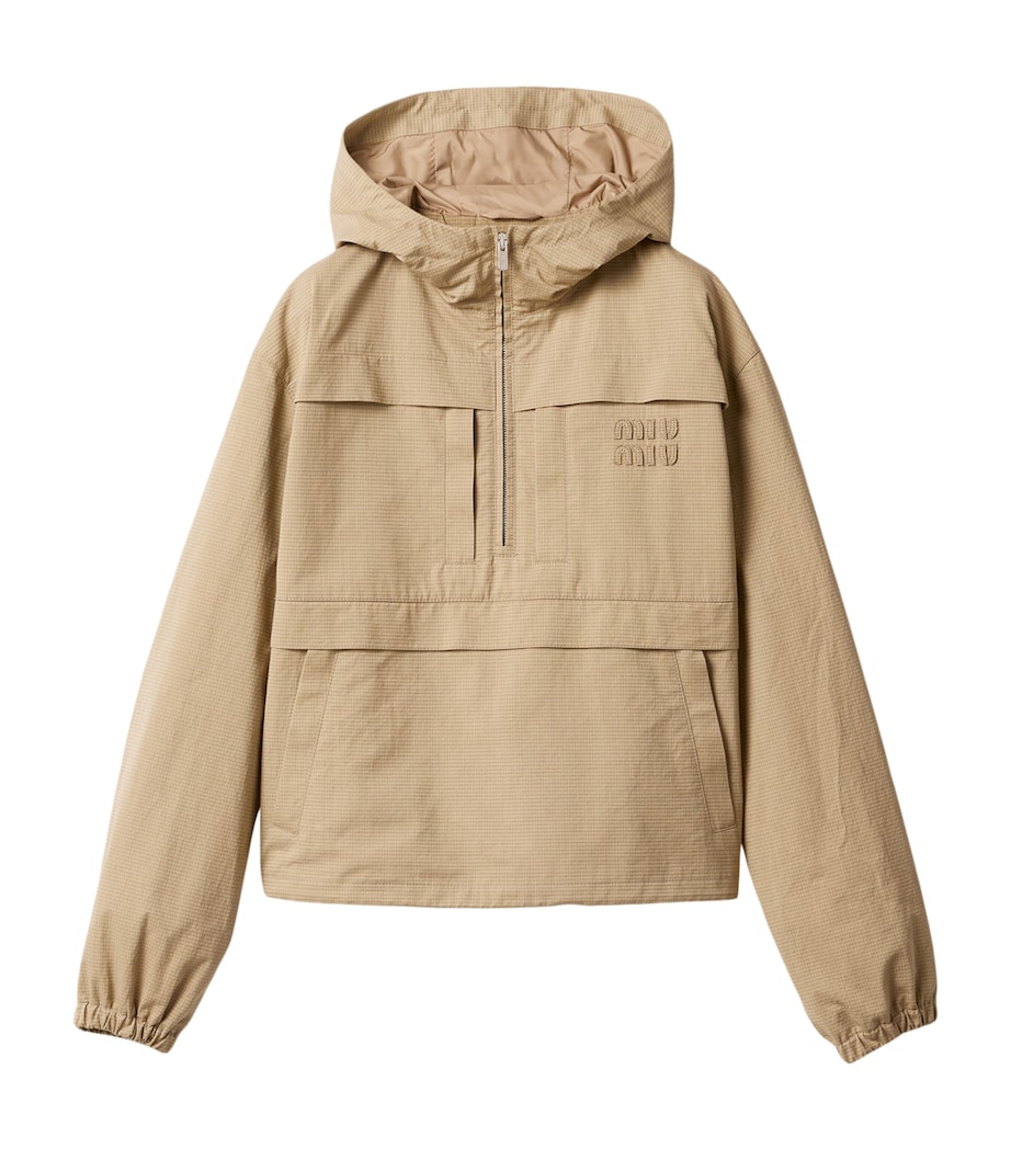 Miu Miu Womens Ripstop Jacket Neutral Image 1