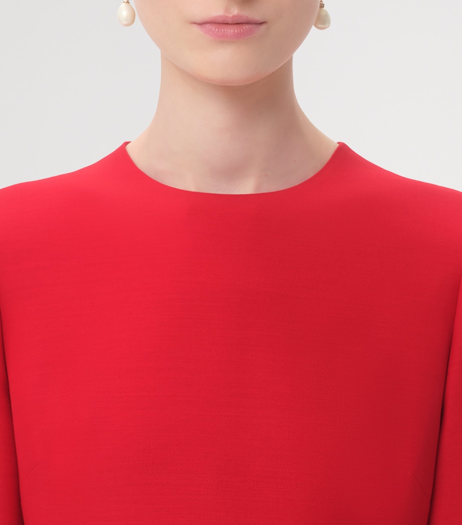 Valentino Womens Crepe Couture Midi Dress Image 5