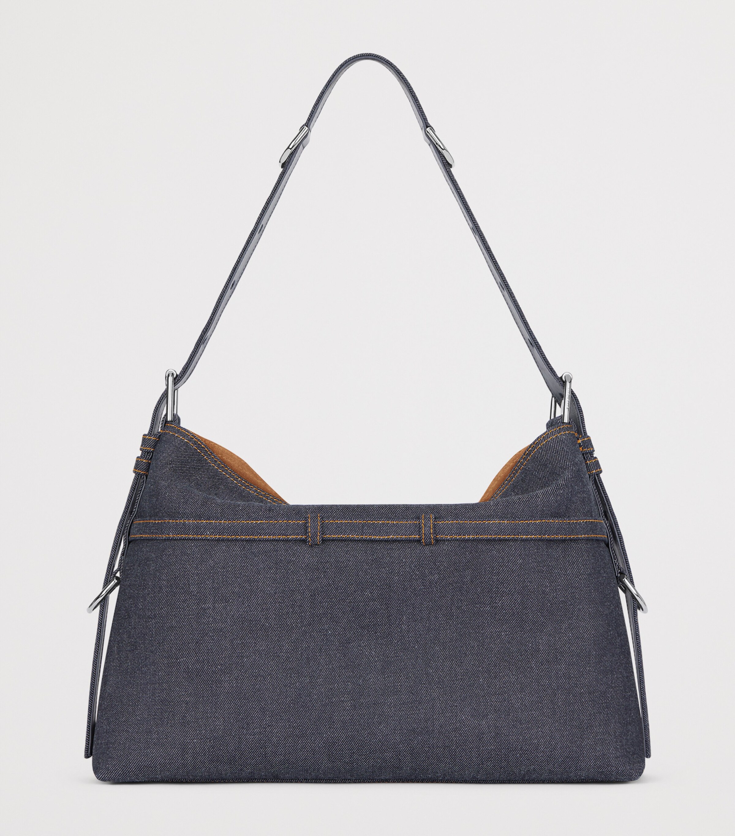 Givenchy Womens Medium Denim Voyou Shoulder Bag Indigo Blue Image 4