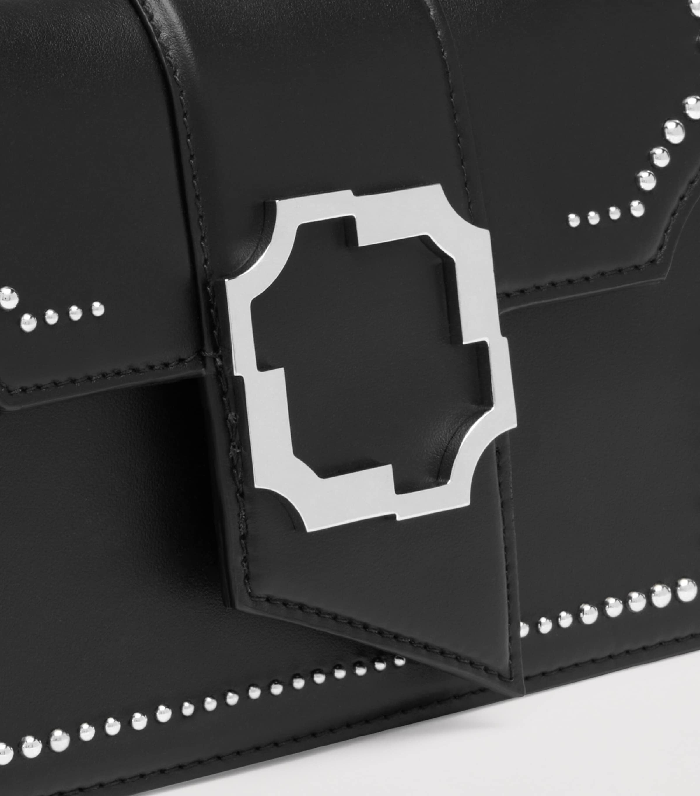 Mini Leather Audrey Top-Handle Bag BLACK Image 6