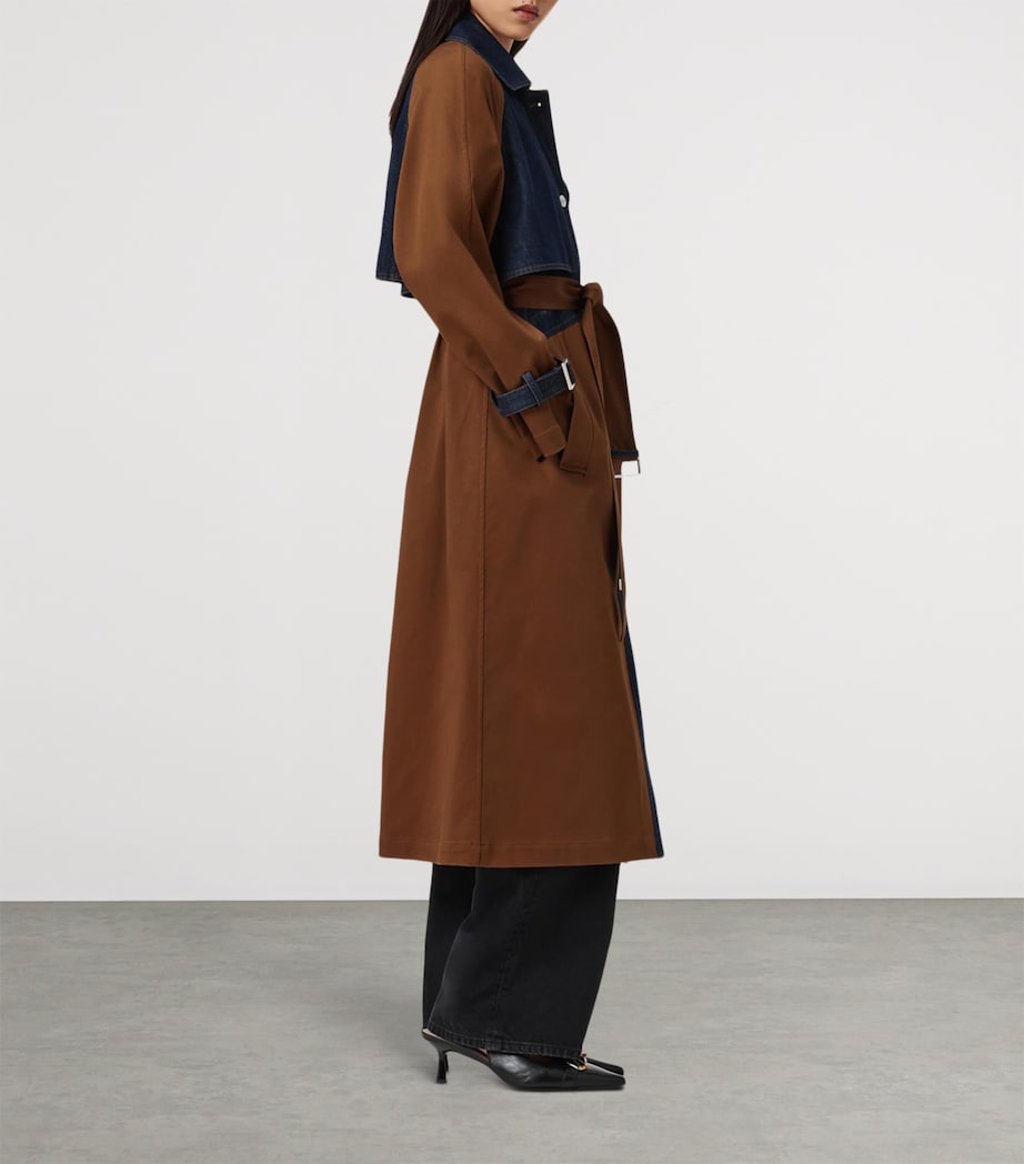 Panelled Dayly Trench Coat COGNAC BROWN Image 9