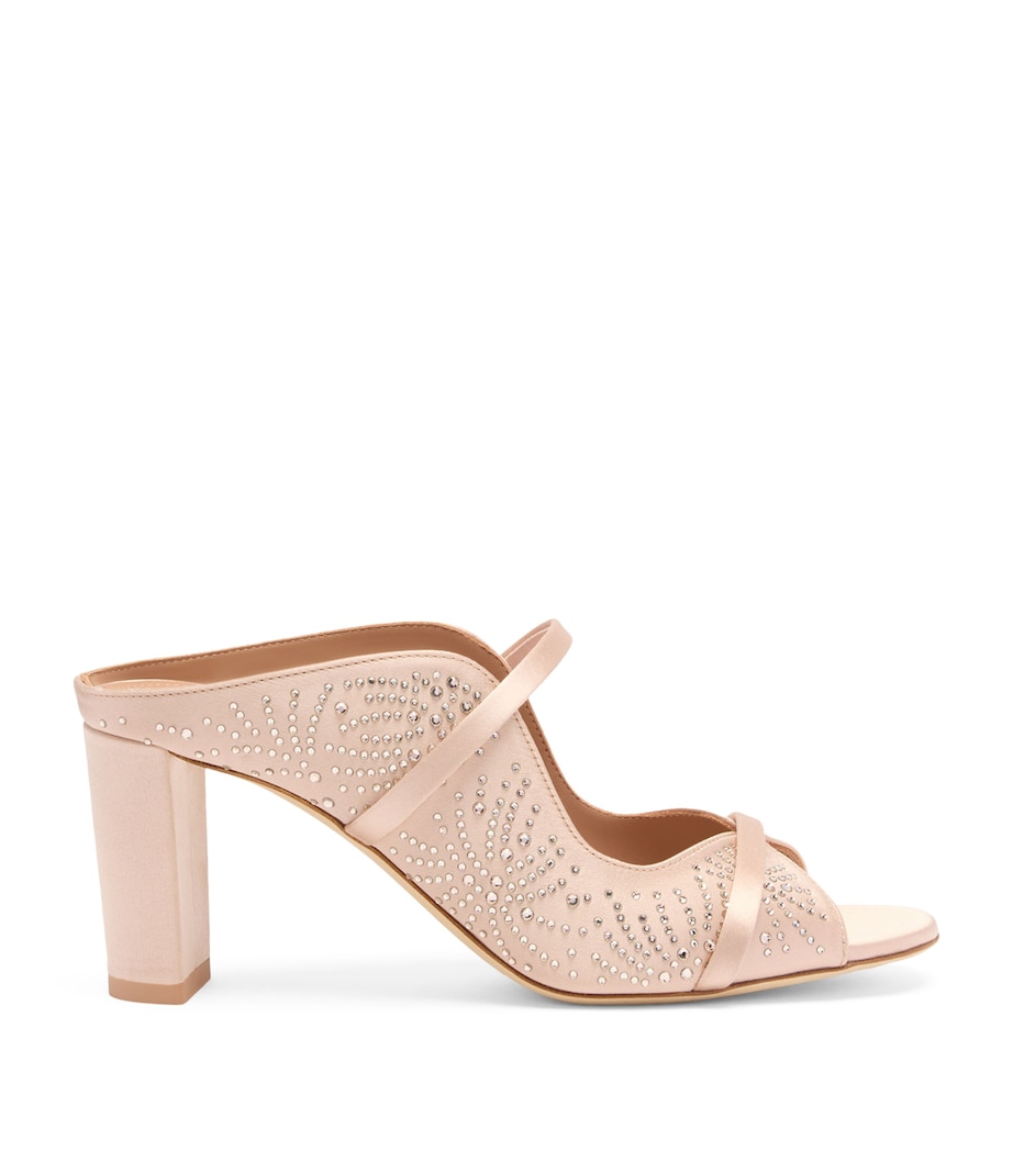 Malone Souliers Satin Norah Heeled Sandals 70 Champagne Image 1