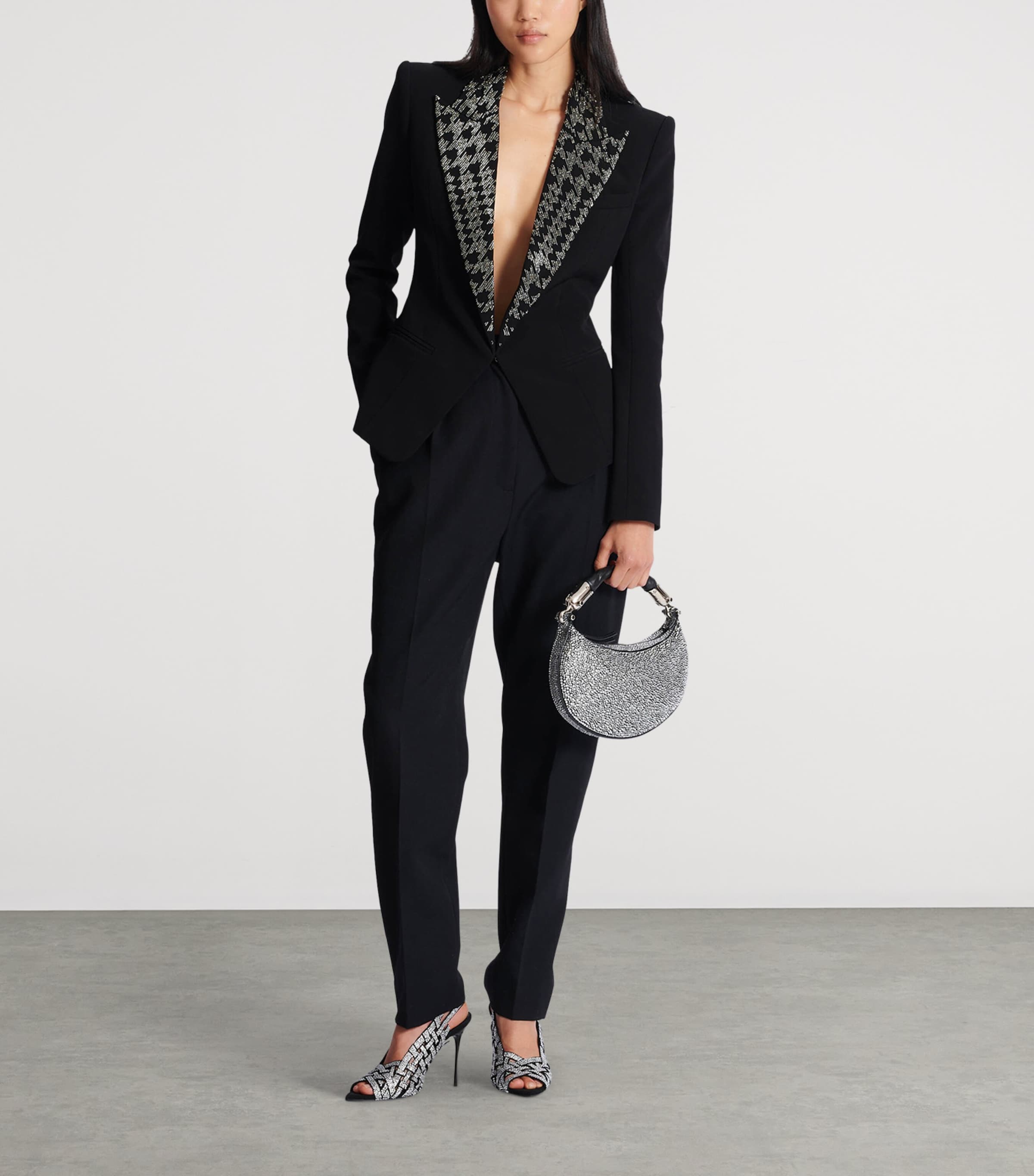 Mini Embellished Suede Ebene Top-Handle Bag 0AE CRISTAL Image 2