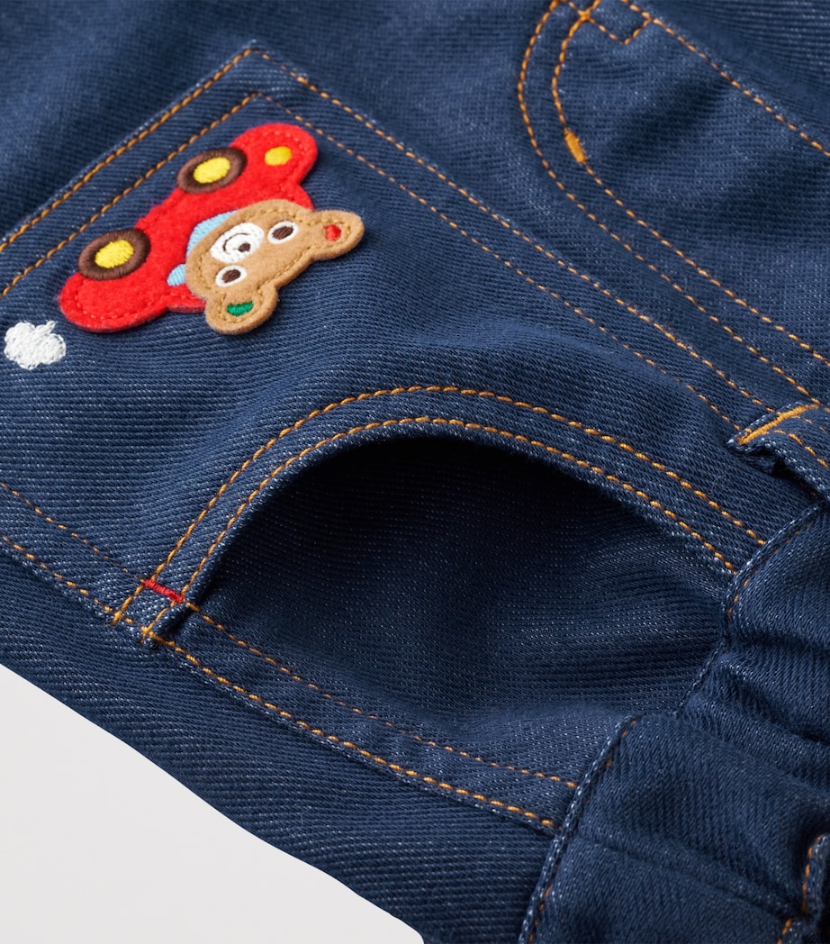 Miki House Teddy Bear Appliqué Jeans (2-5 Years) Image 4