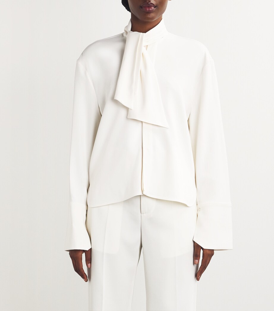 Pussybow Blouse 101 IVORY Image 3