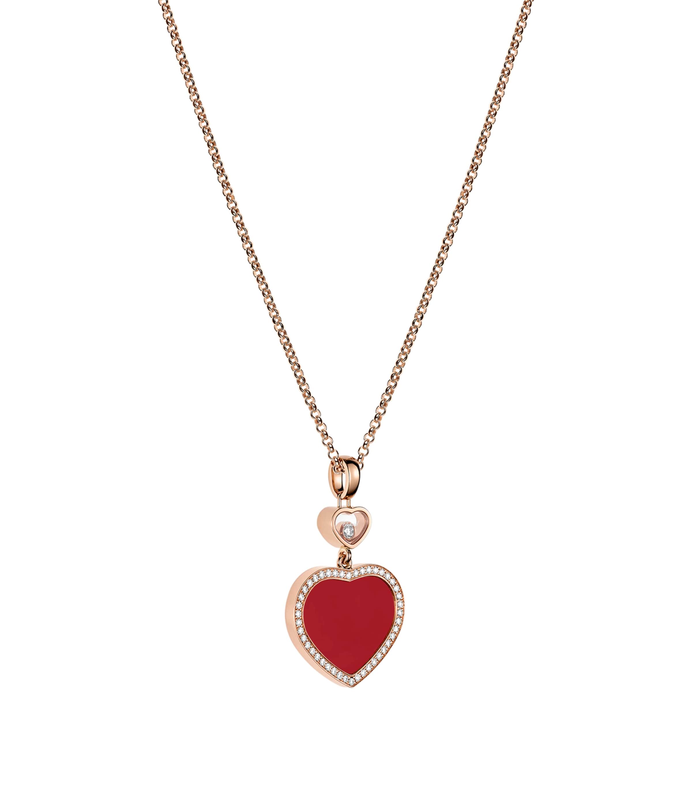 Rose Gold and Diamond Happy Hearts Pendant 18K ROSE GOLD Image 3