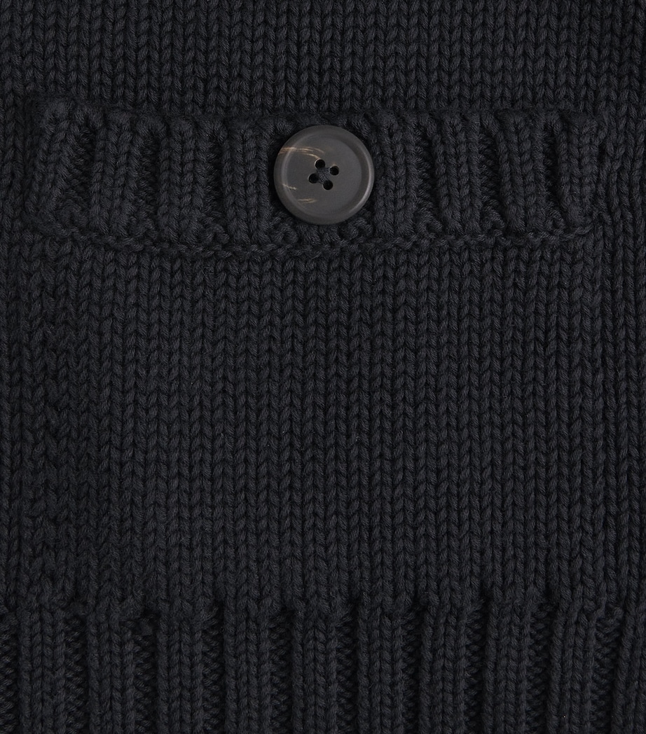 ME+EM Womens Cropped Short-Sleeve Cardigan Black Image 6