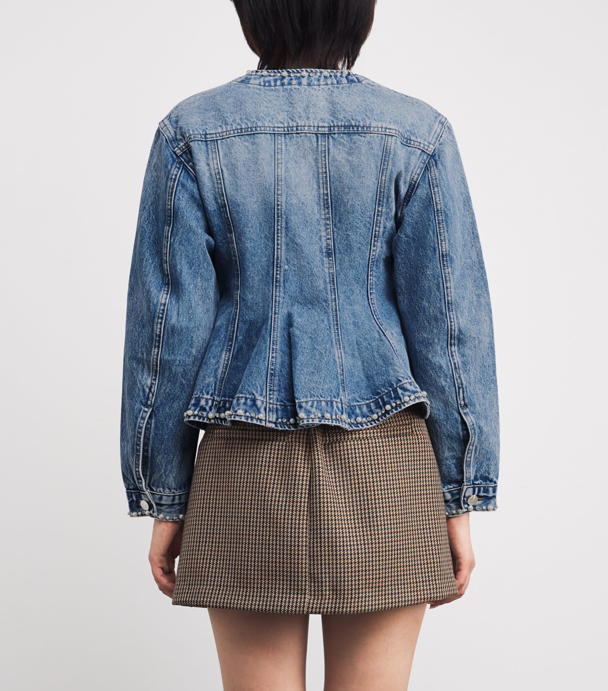 Beaded Denim Jacket BLUE JEAN Image 4