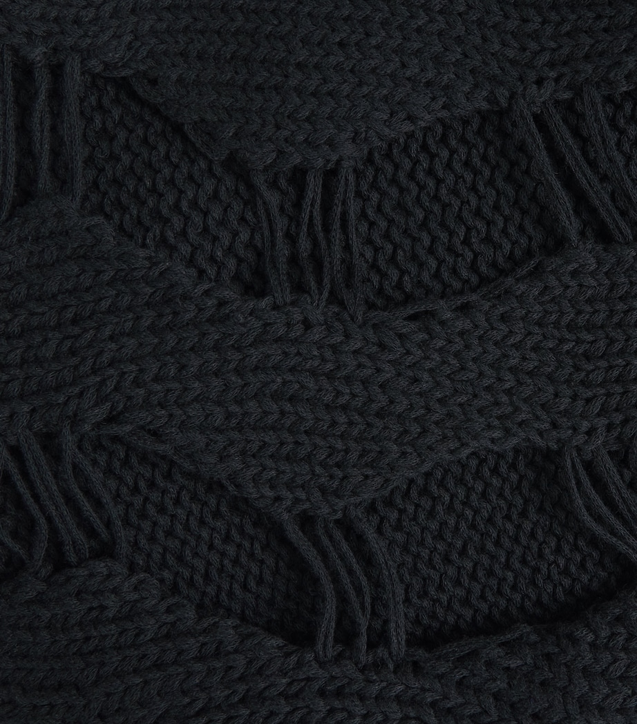 Comme Des Garçons Homme Plus Mens Cotton-Blend Distressed Sweater Black Image 6