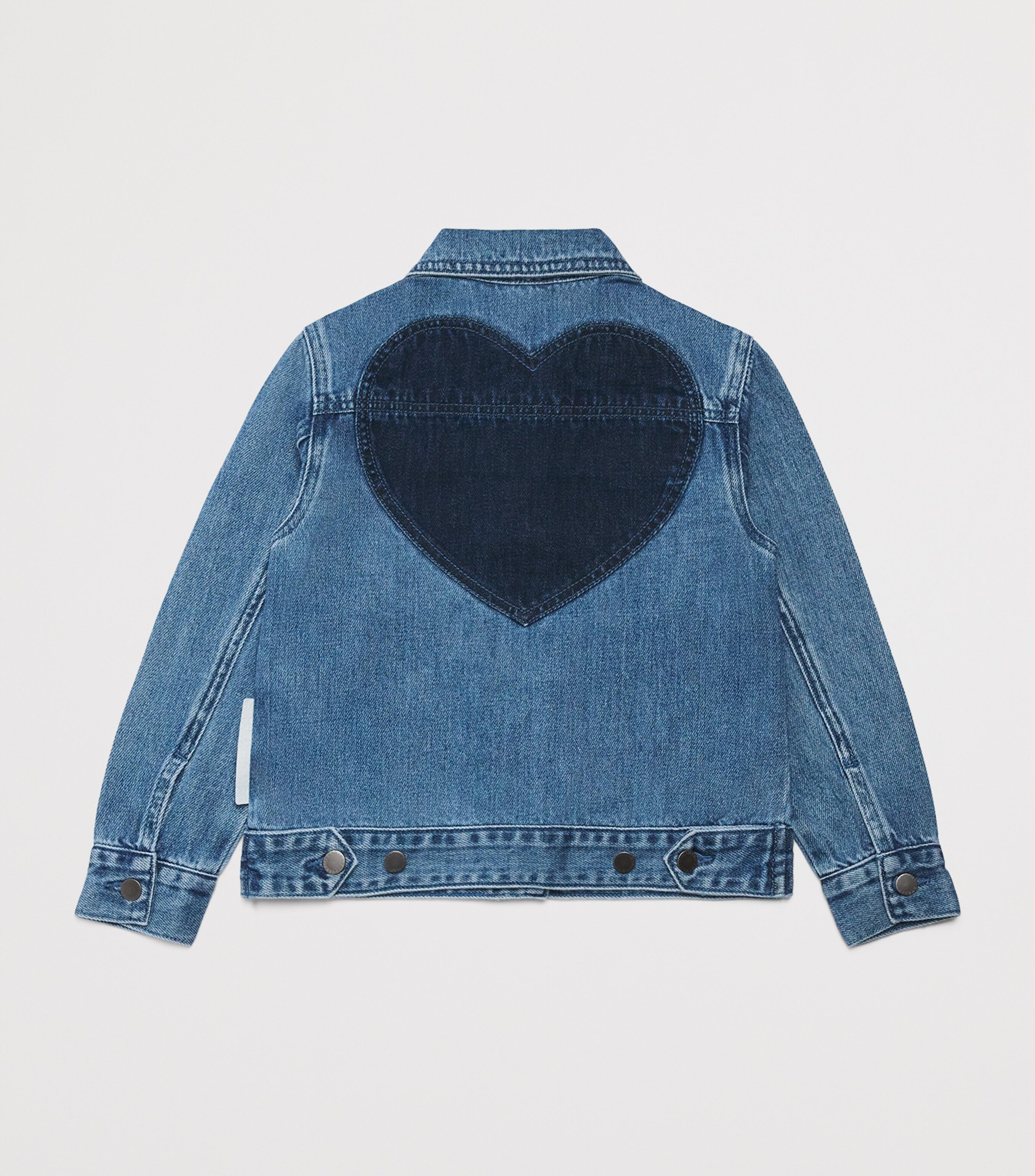 Stella McCartney Kids Heart Patch Denim Jacket (5-14 Years) Air Force Blue Image 2